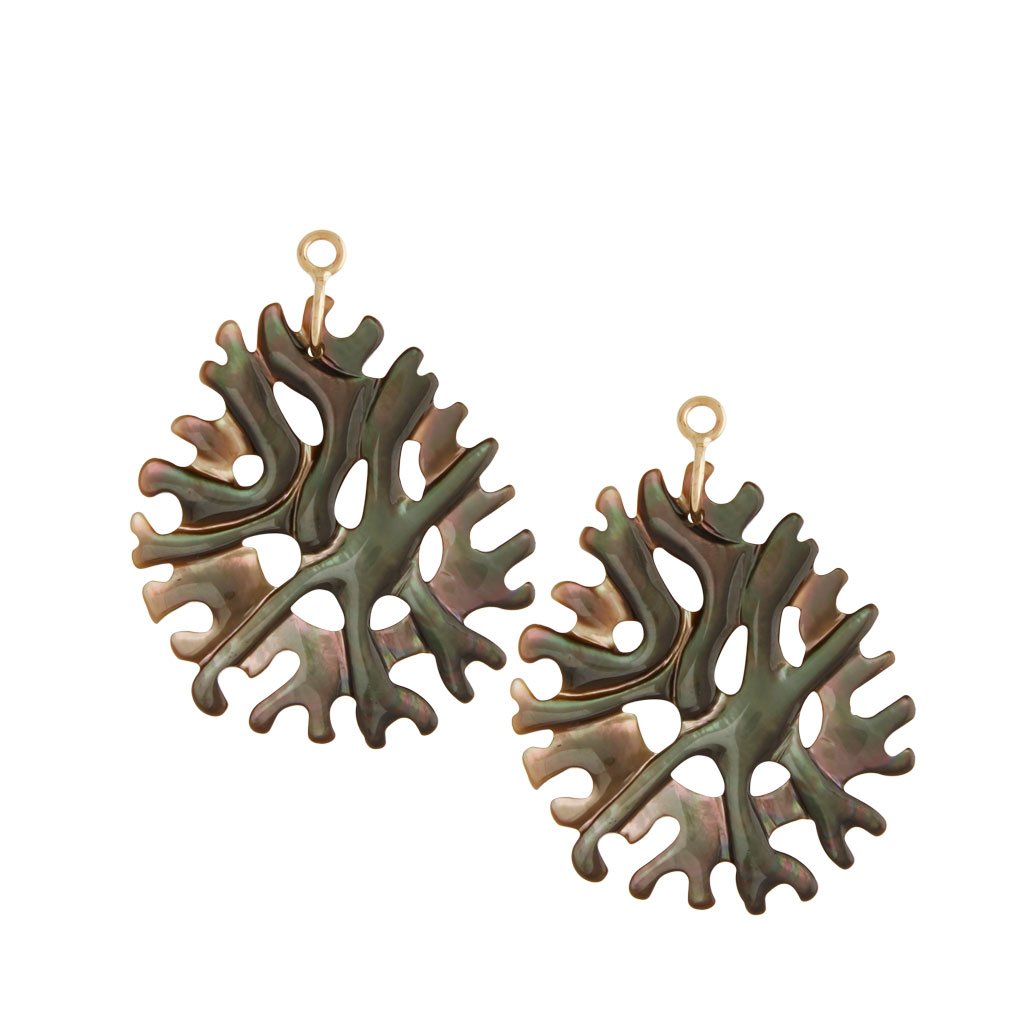 Mother of Pearl Coral Earring Drops