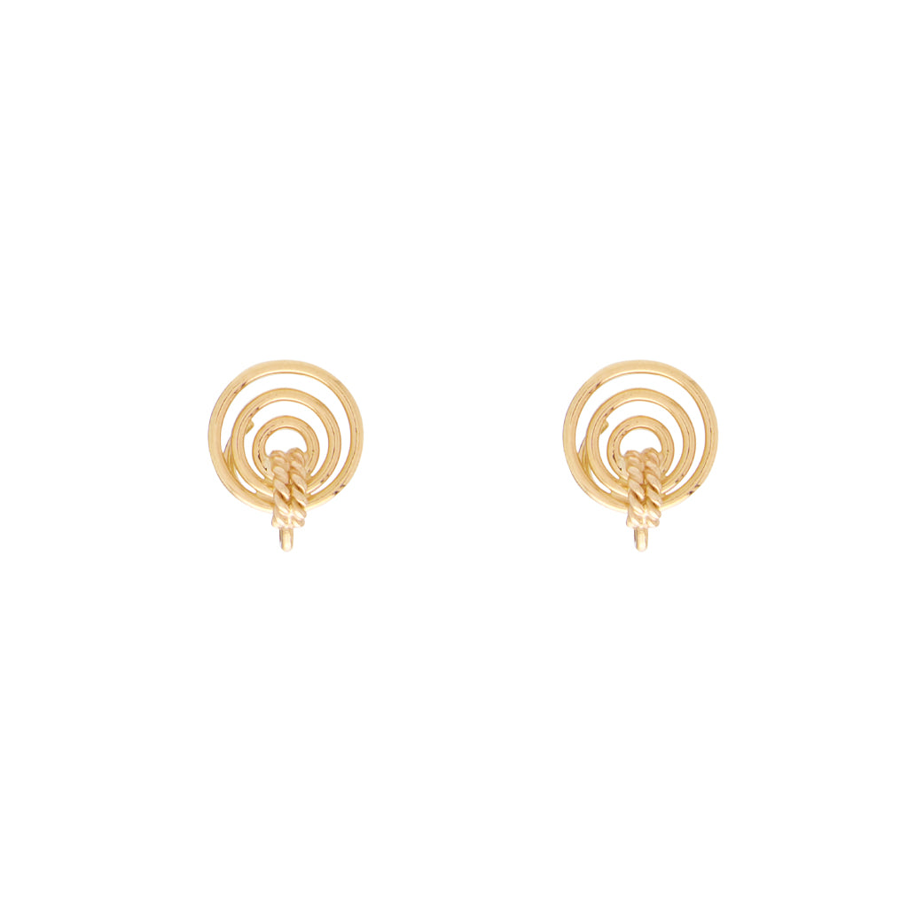 Mini Orbit 18K YG Earrings