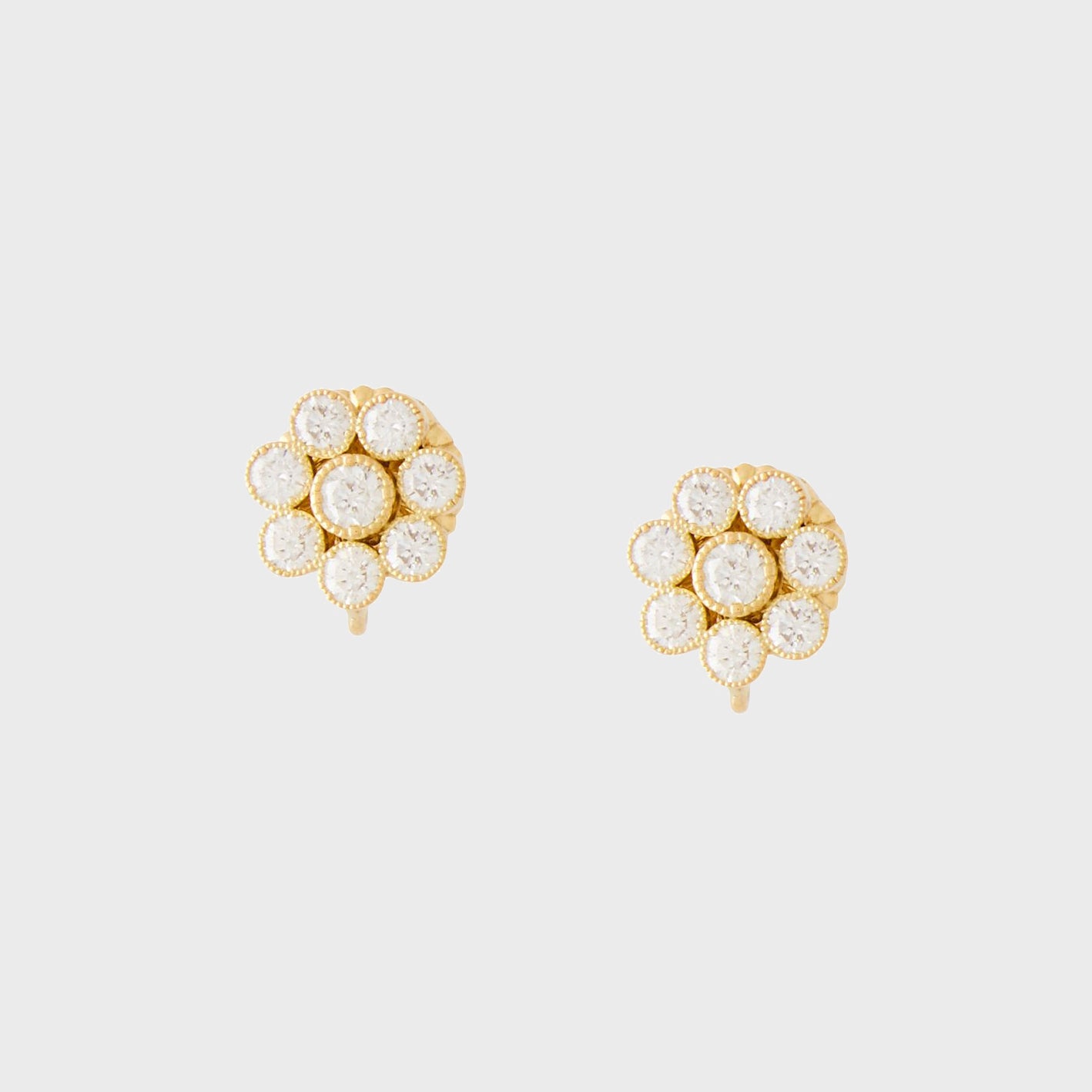 18K Yellow Gold Mini Blossom Earrings