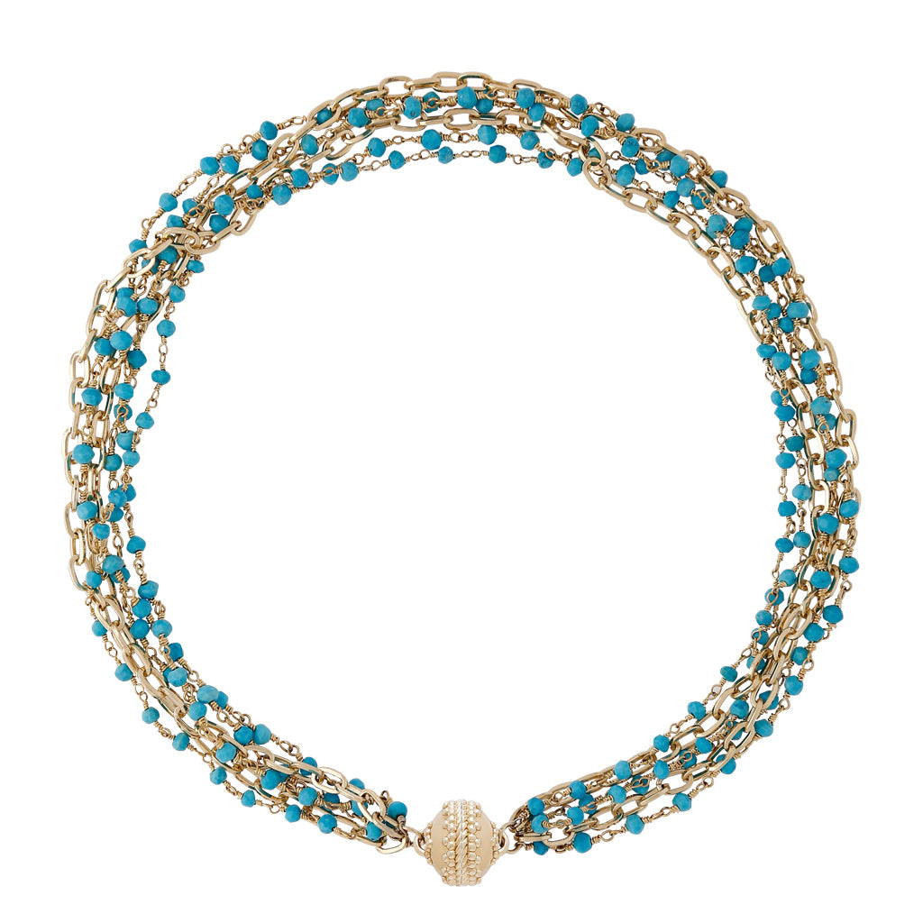 Ashley Turquoise Multi-Strand Necklace