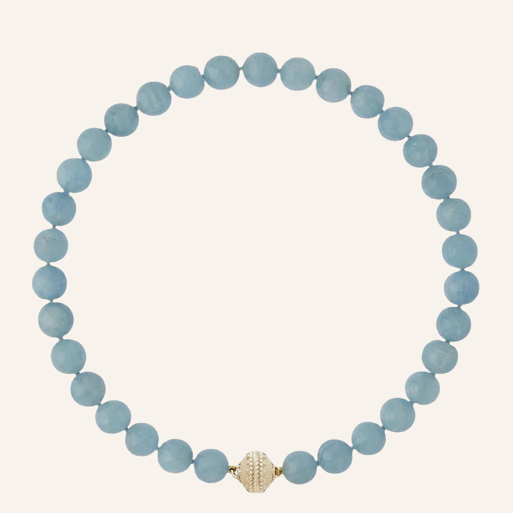 Victoire Aquamarine 12mm Necklace