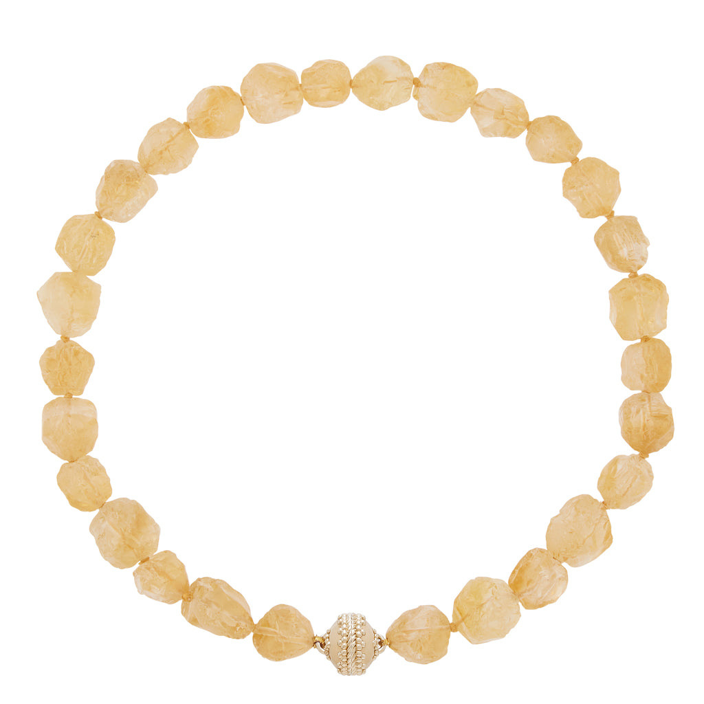 Nancy Rough Citrine Necklace