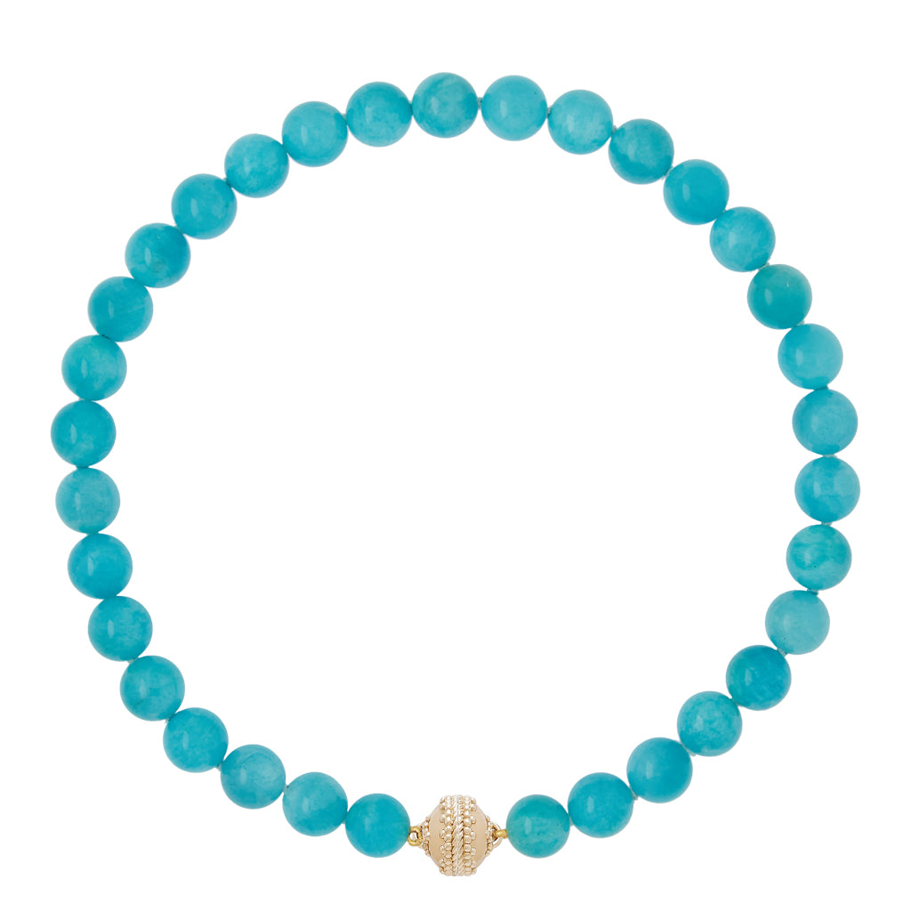 Victoire Amazonite 12mm Necklace