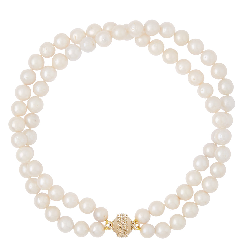 Freshwater Baroque Pearl 10-11mm Double Strand Necklace