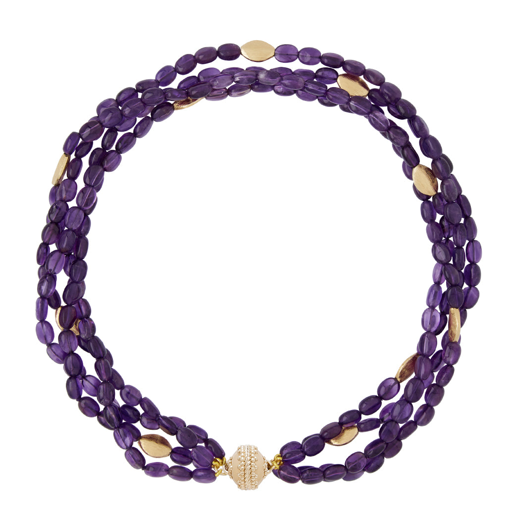Gold Rush Amethyst Multi-Strand Necklace