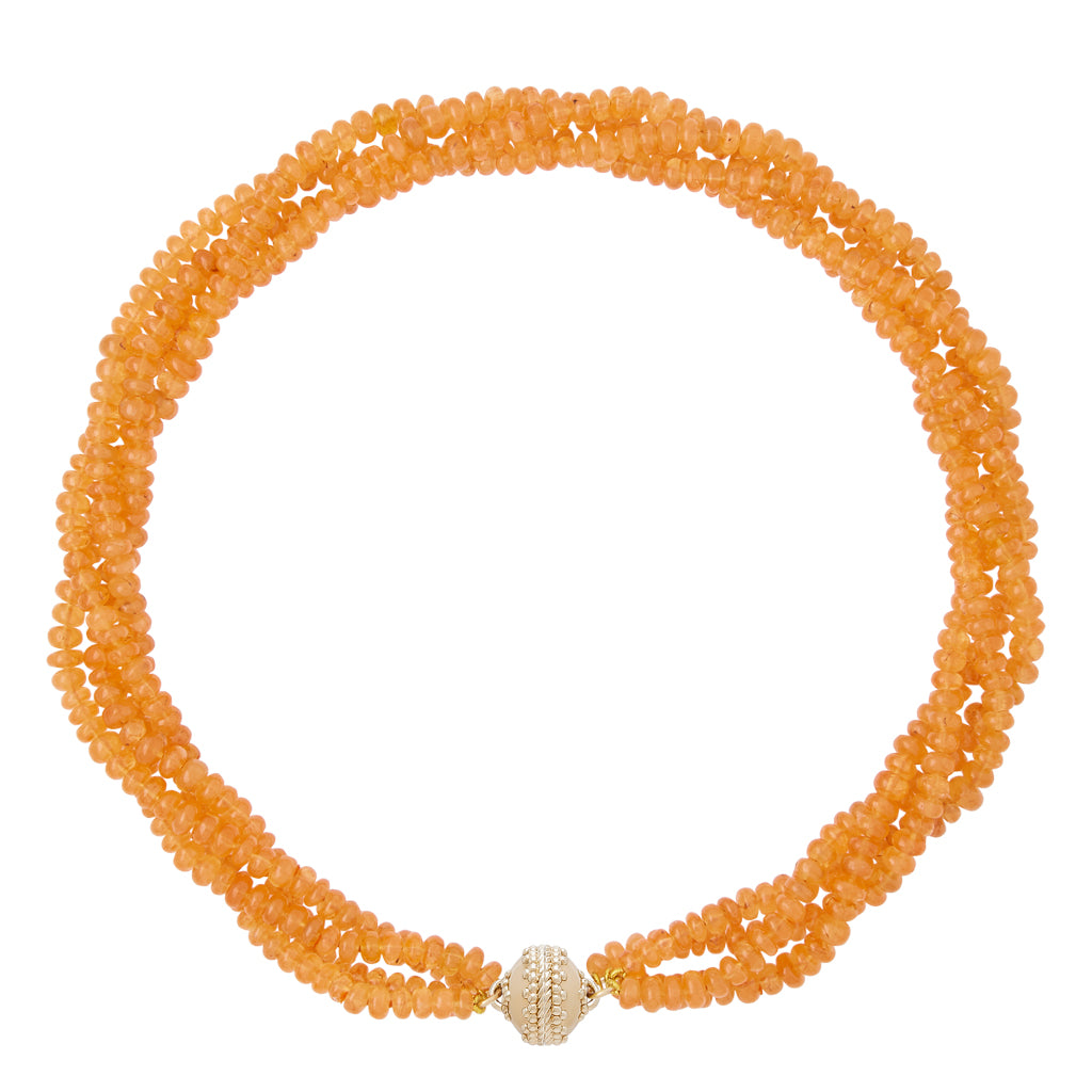 Mandarin Garnet Multi-Strand Necklace