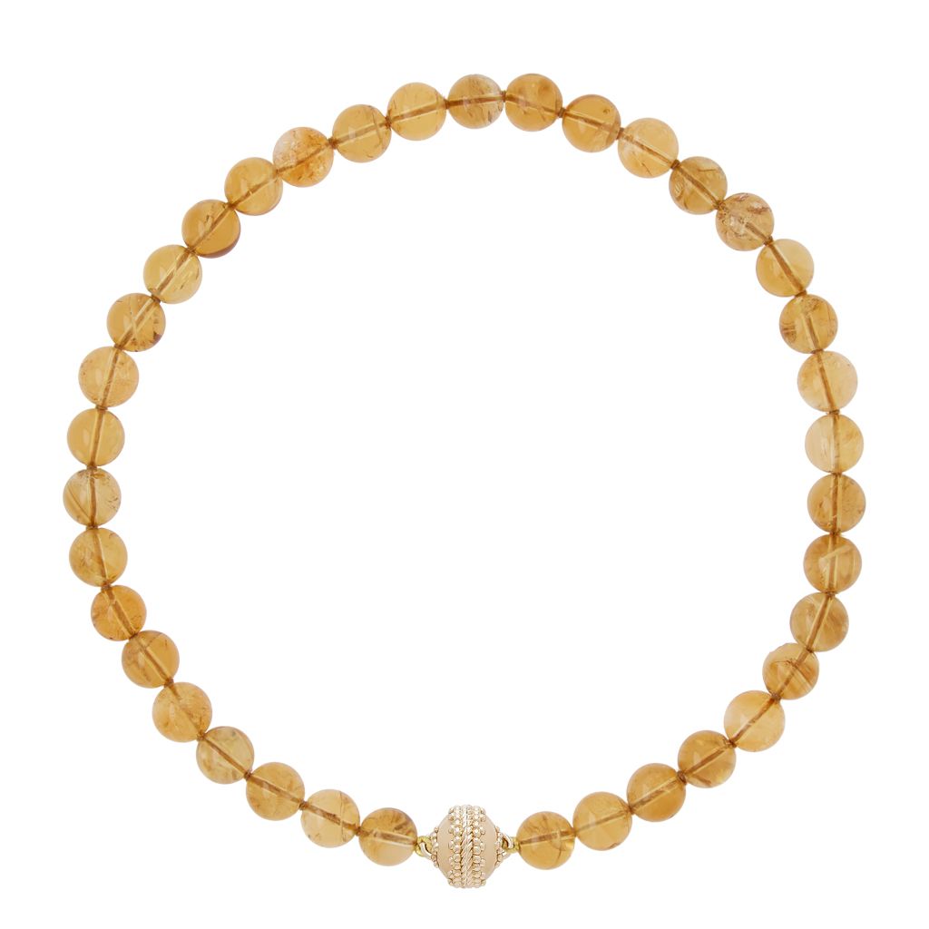 Victoire Citrine 10mm Necklace