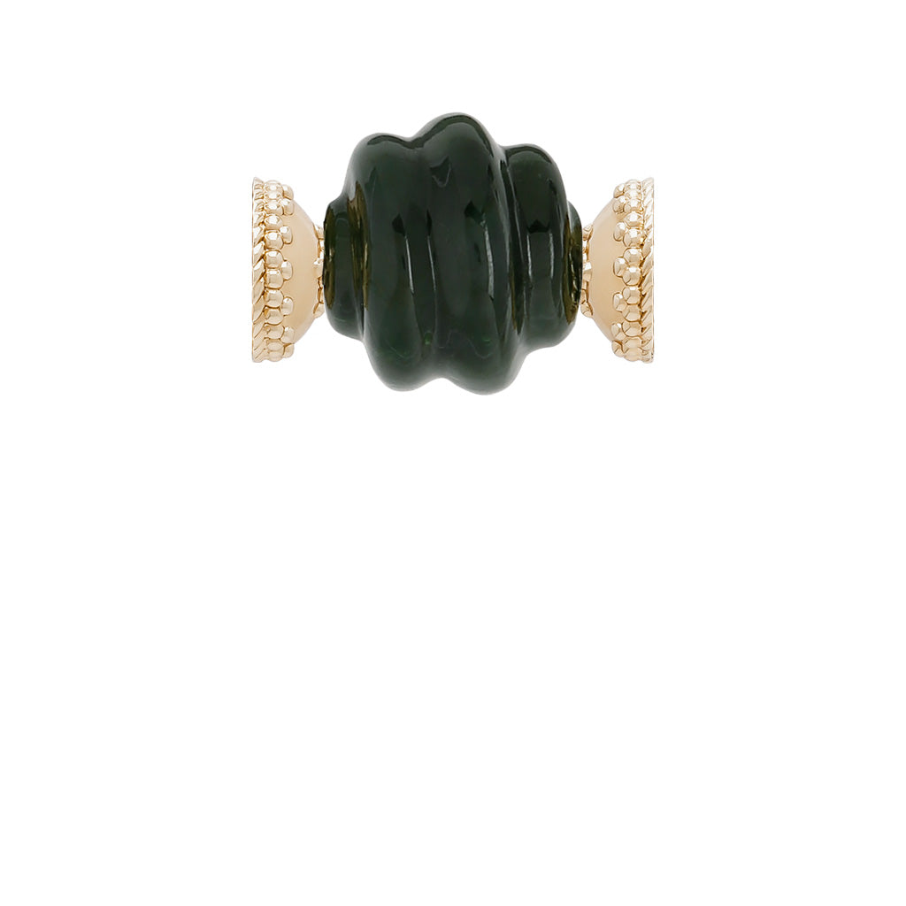 Jade Dark Green Carved Centerpiece