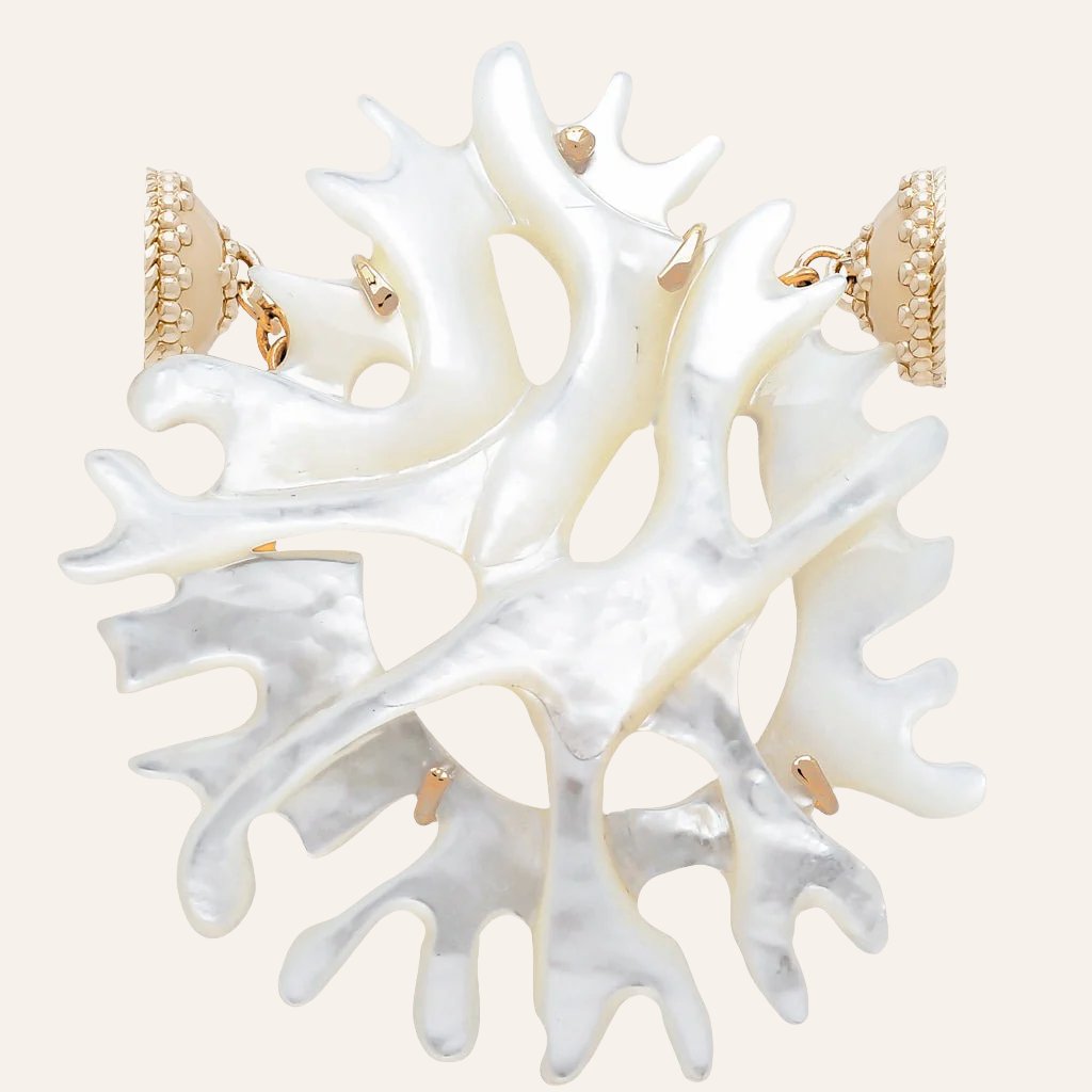 Large Mother of Pearl Coral Centerpiece