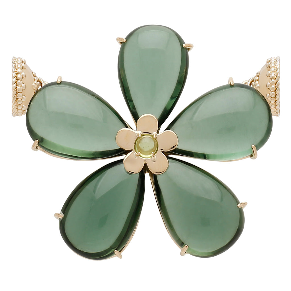 18K Helen Green Amethyst Flower Centerpiece