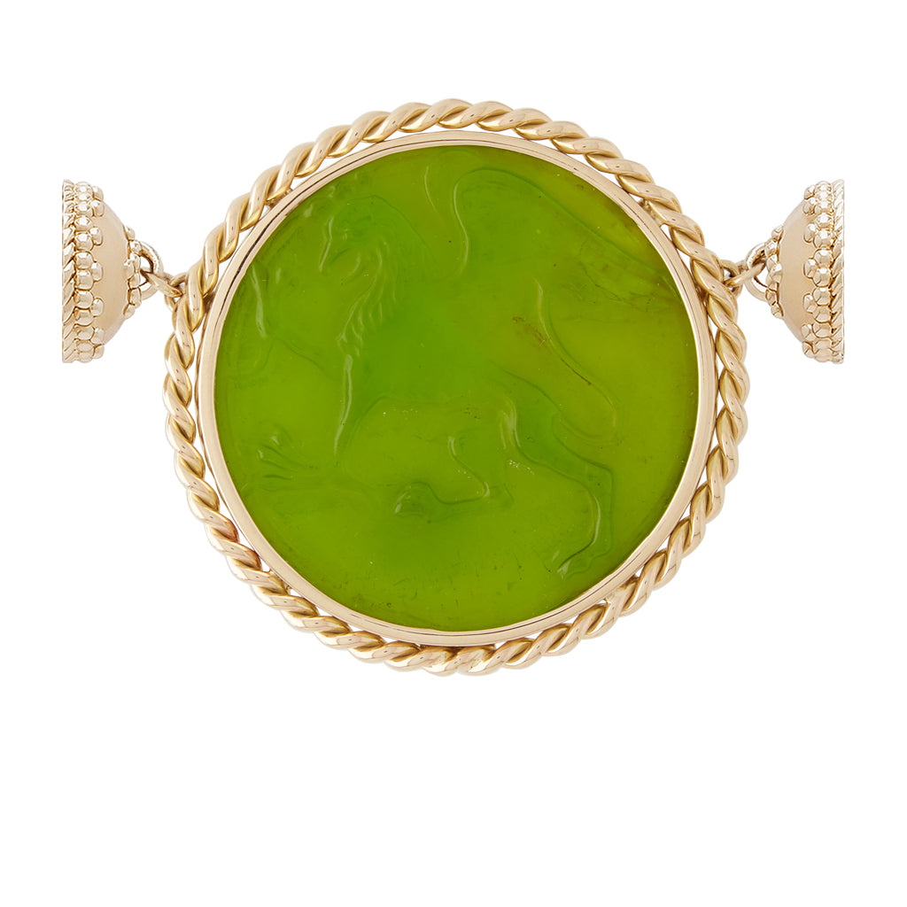 Signature Griffin Peridot Italian Glass Centerpiece