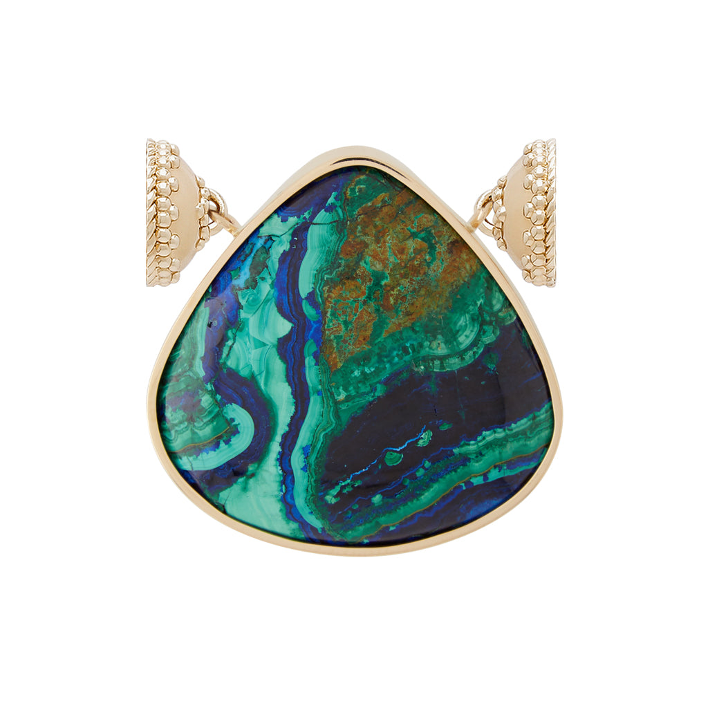 Peruvian Azurite Triangular Centerpiece