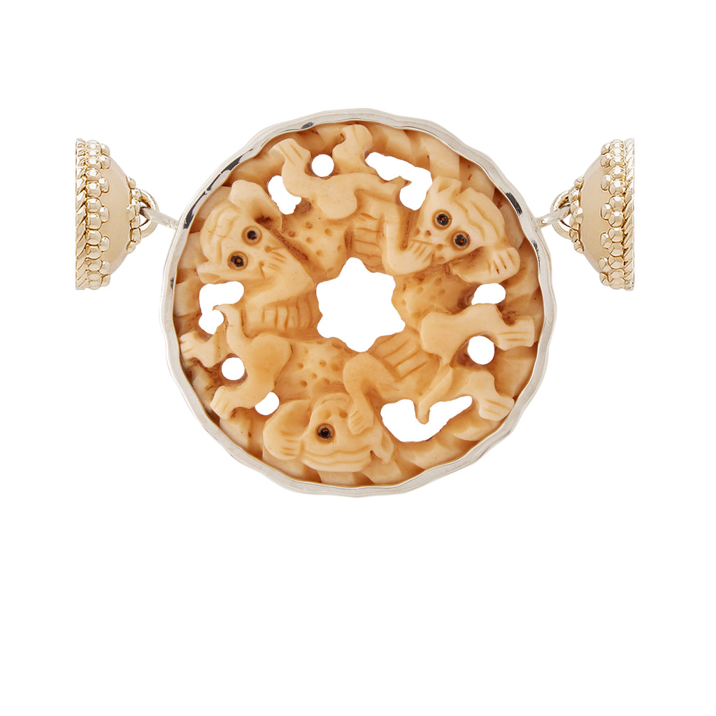 Tibetan Treasure Monkey Disc Centerpiece