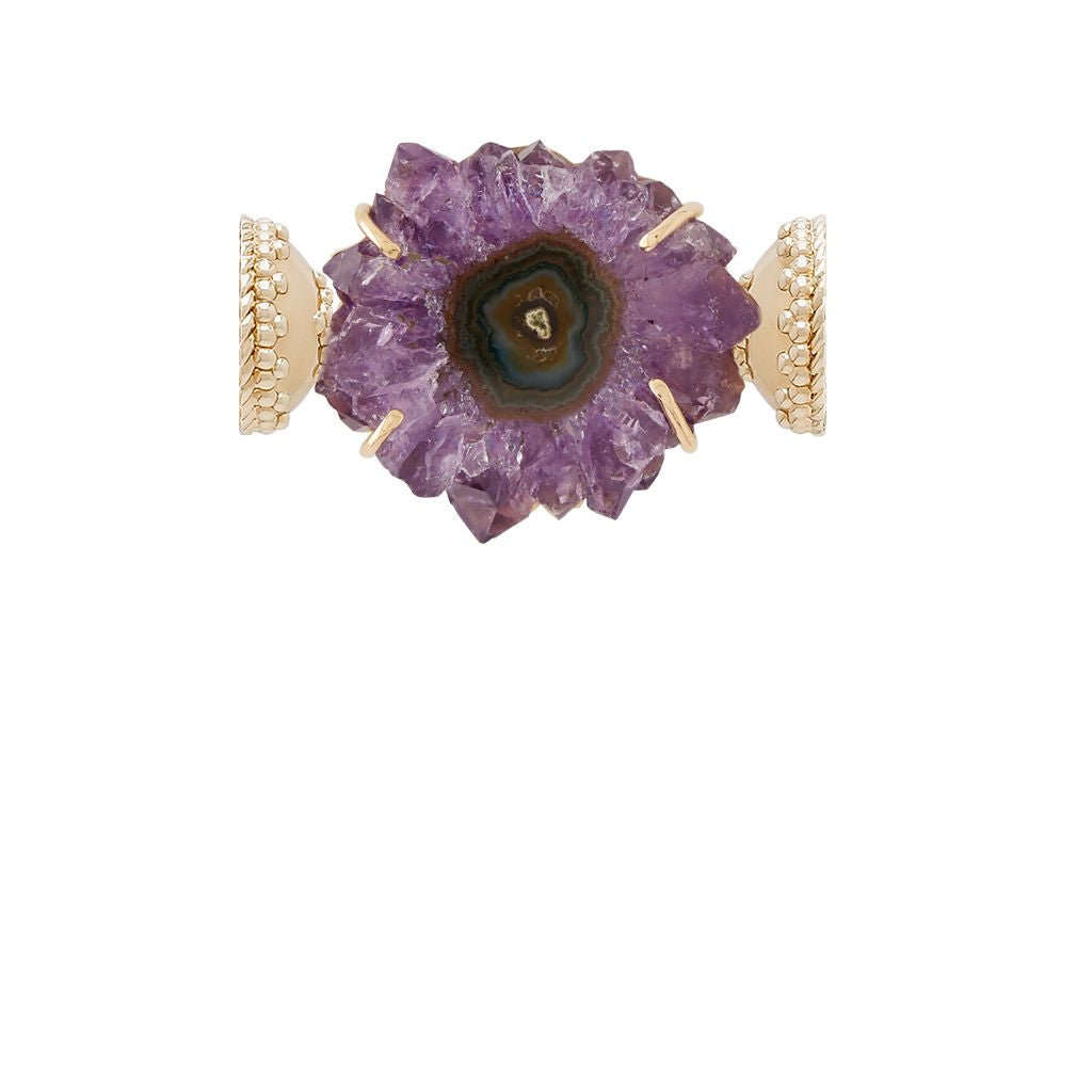 Small Amethyst Stalactite Slice Centerpiece