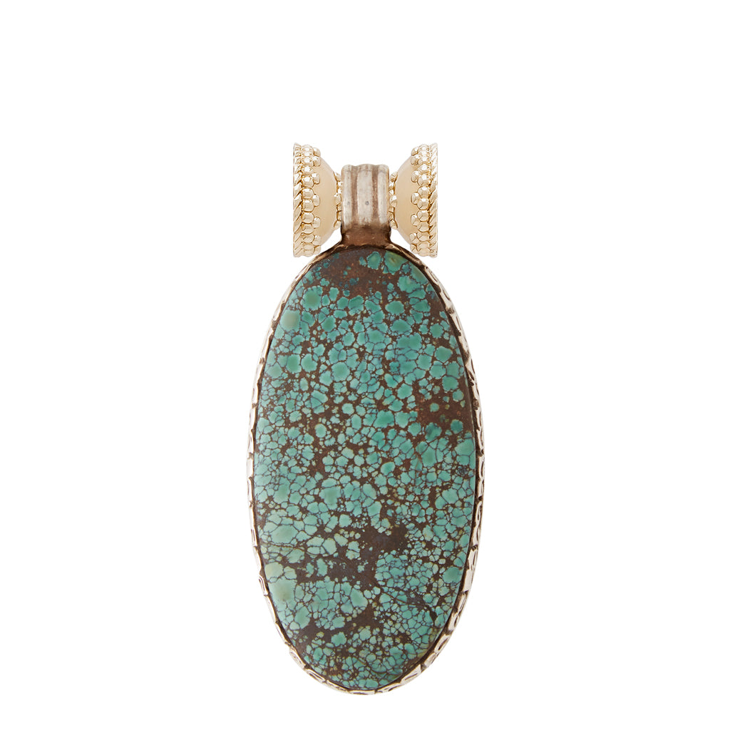 Tibetan Treasures Turquoise and Floral Oval Centerpiece