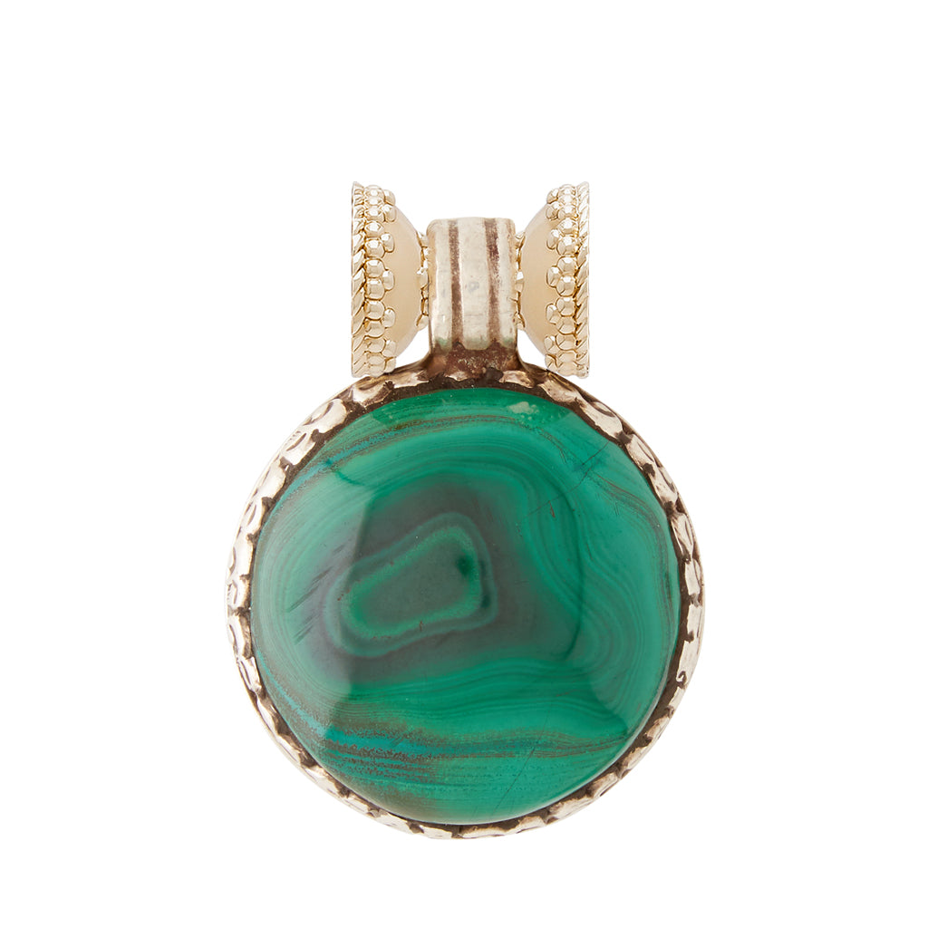 Tibetan Treasure Malachite Centerpiece