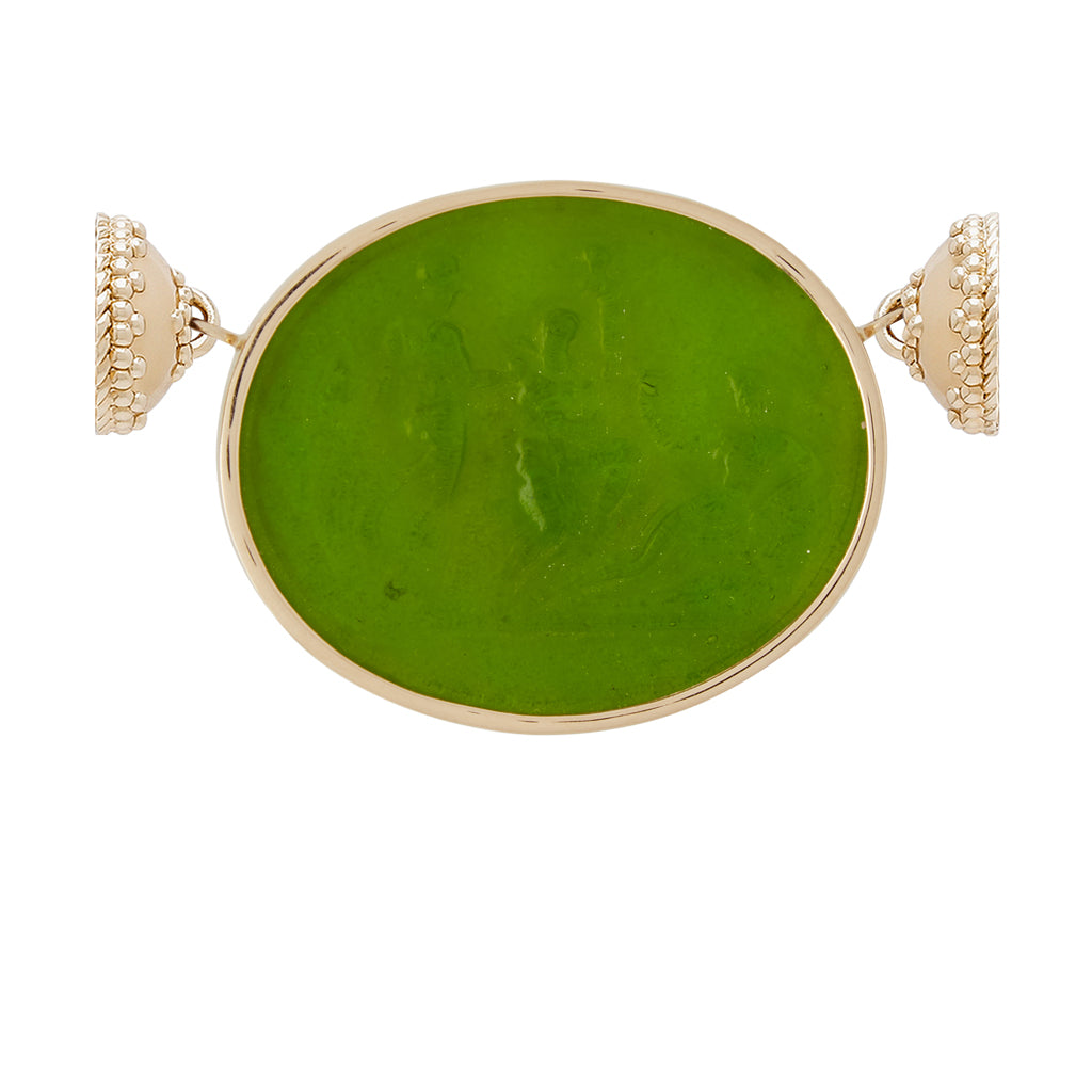 Classic Harvest Celebration Peridot Italian Glass Centerpiece