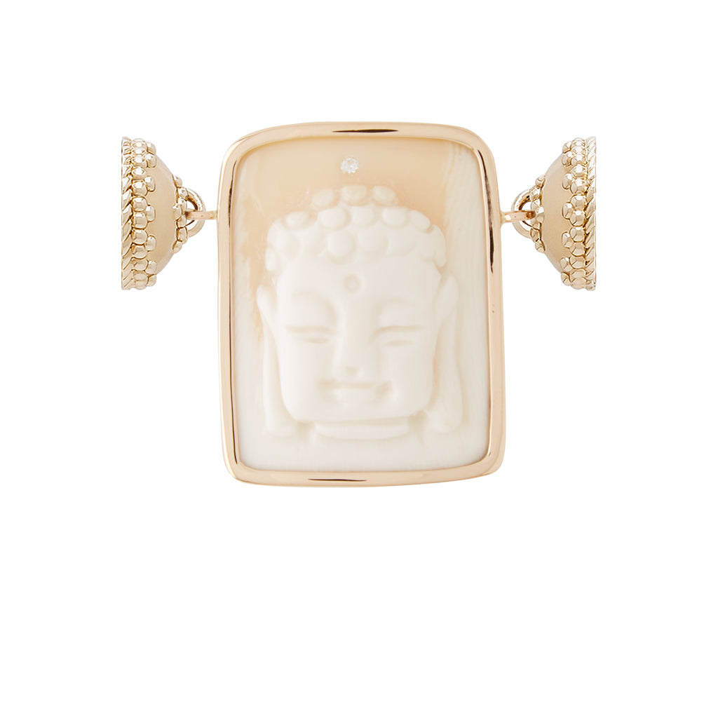 Tiger Coral Carved Buddha Centerpiece