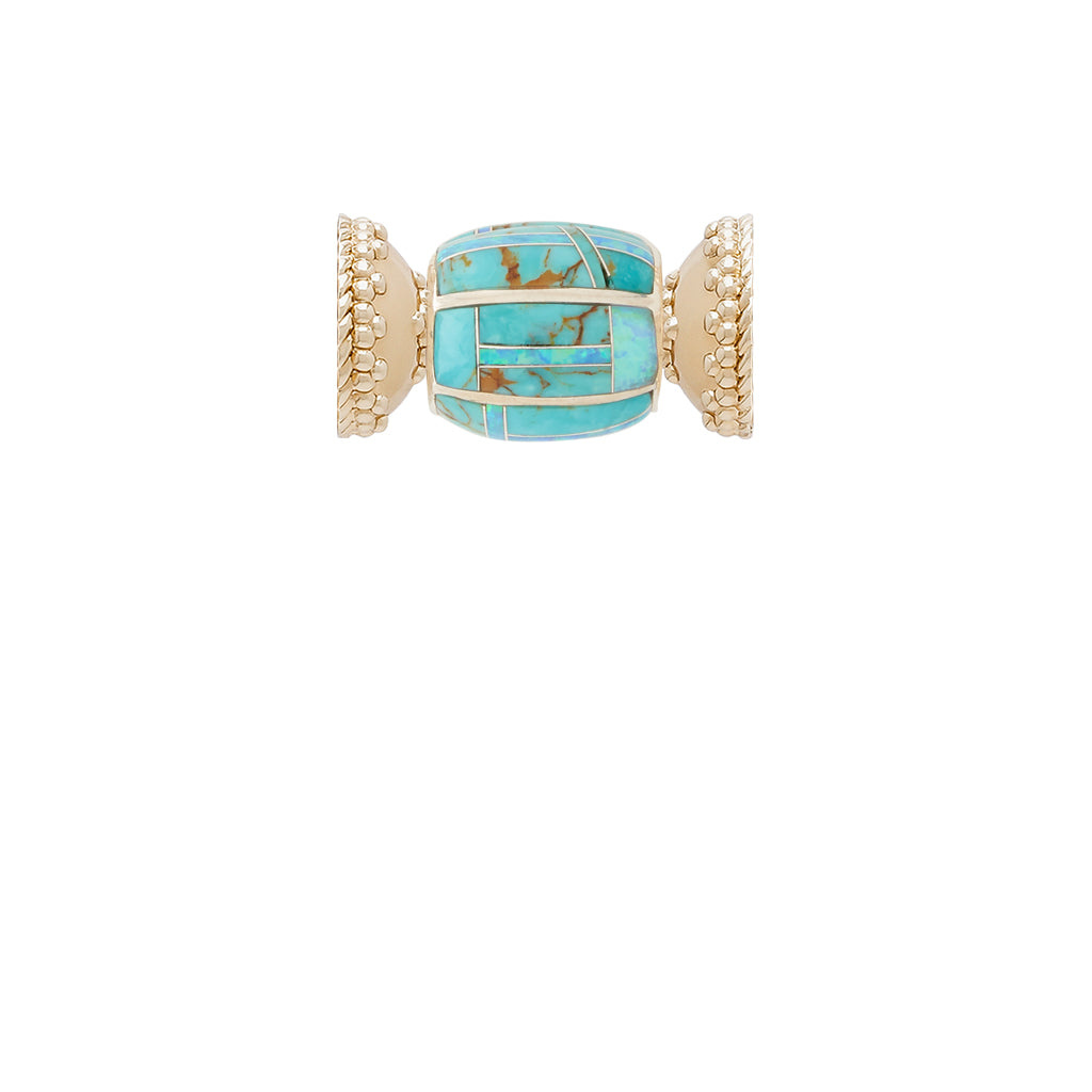 Searchlight Turquoise Barrel Centerpiece