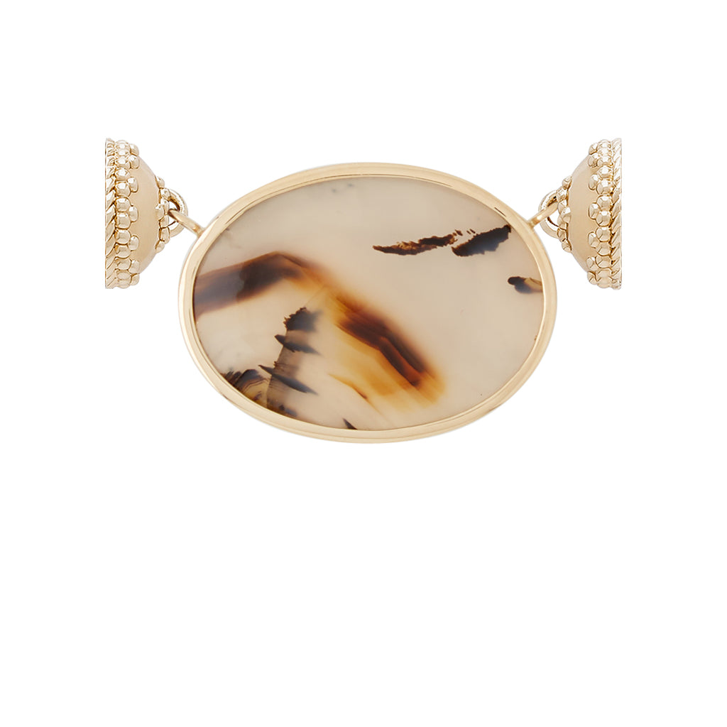 Light Montana Agate Small Oval Centerpiece