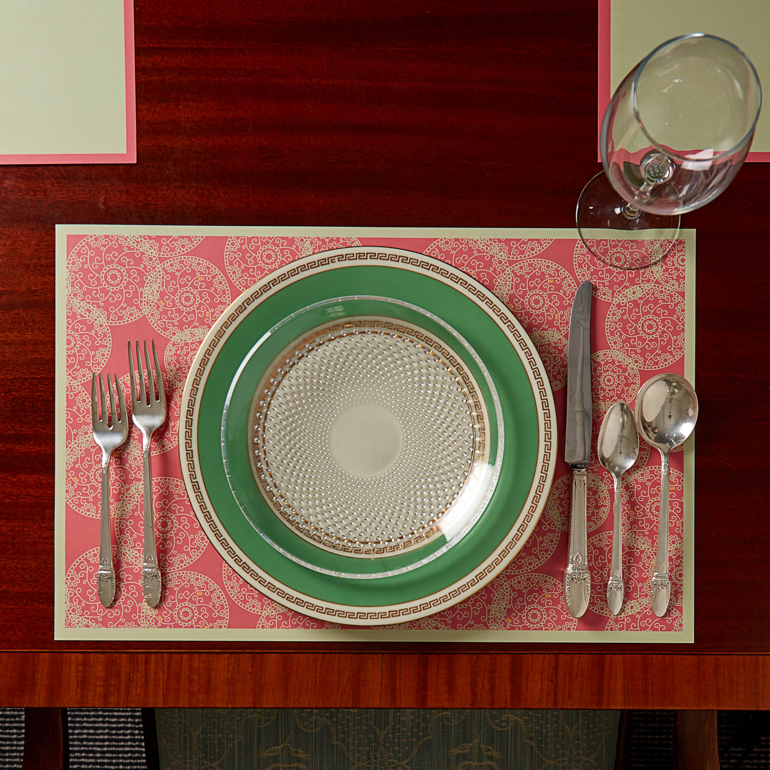 Pink Dharma Reversible Placemats, Set of 12