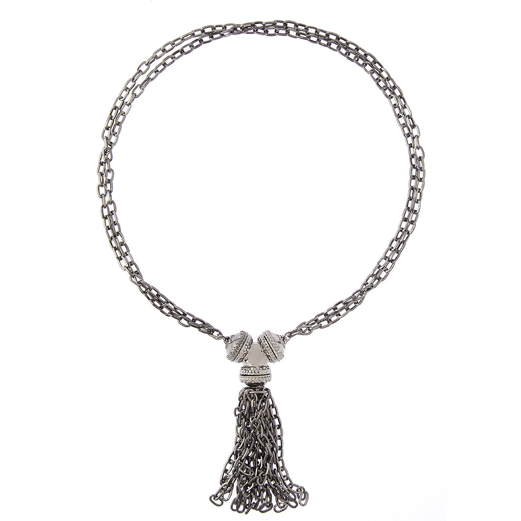 Addison Gunmetal Tassel