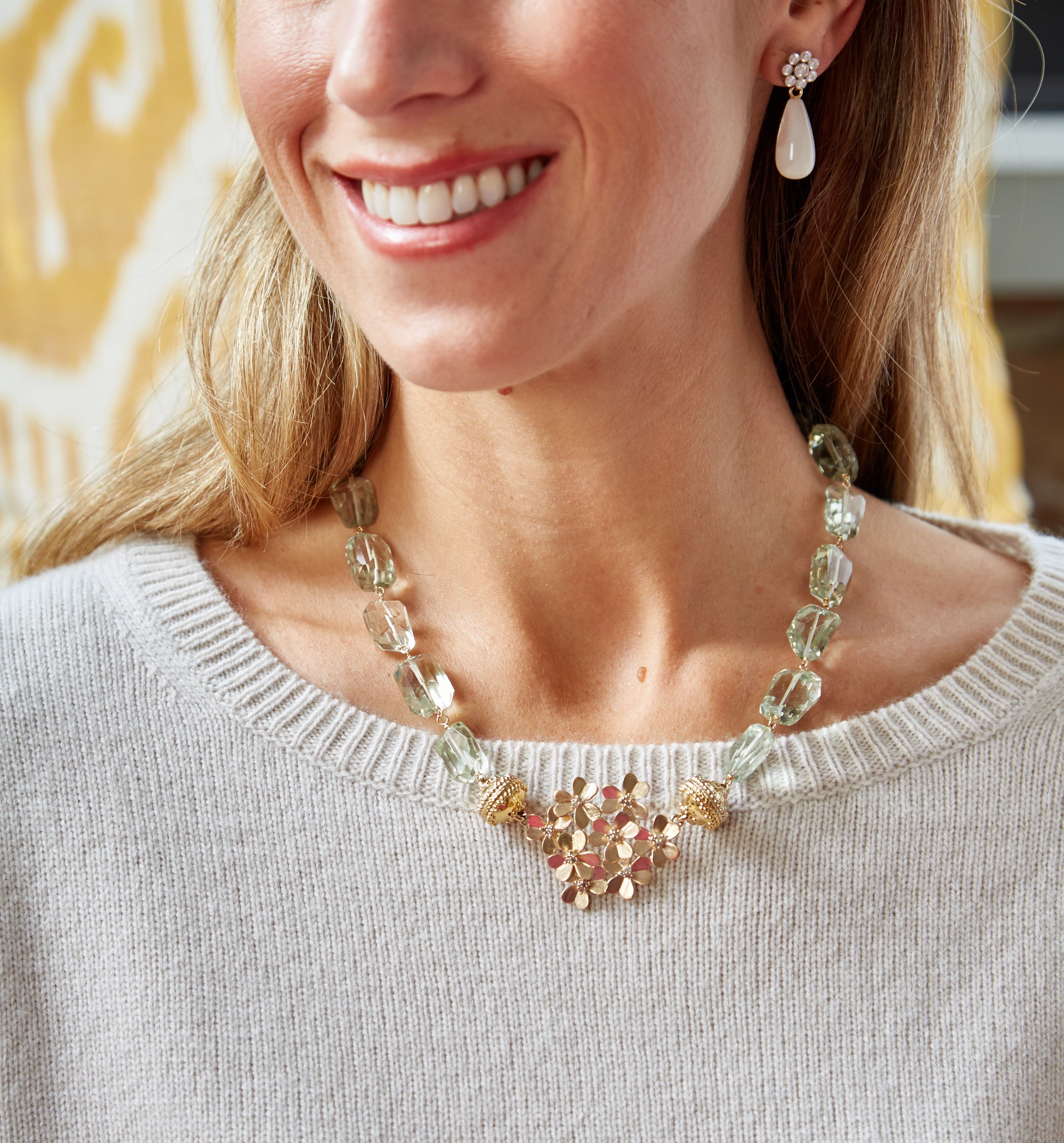 Caspian Green Amethyst Necklace
