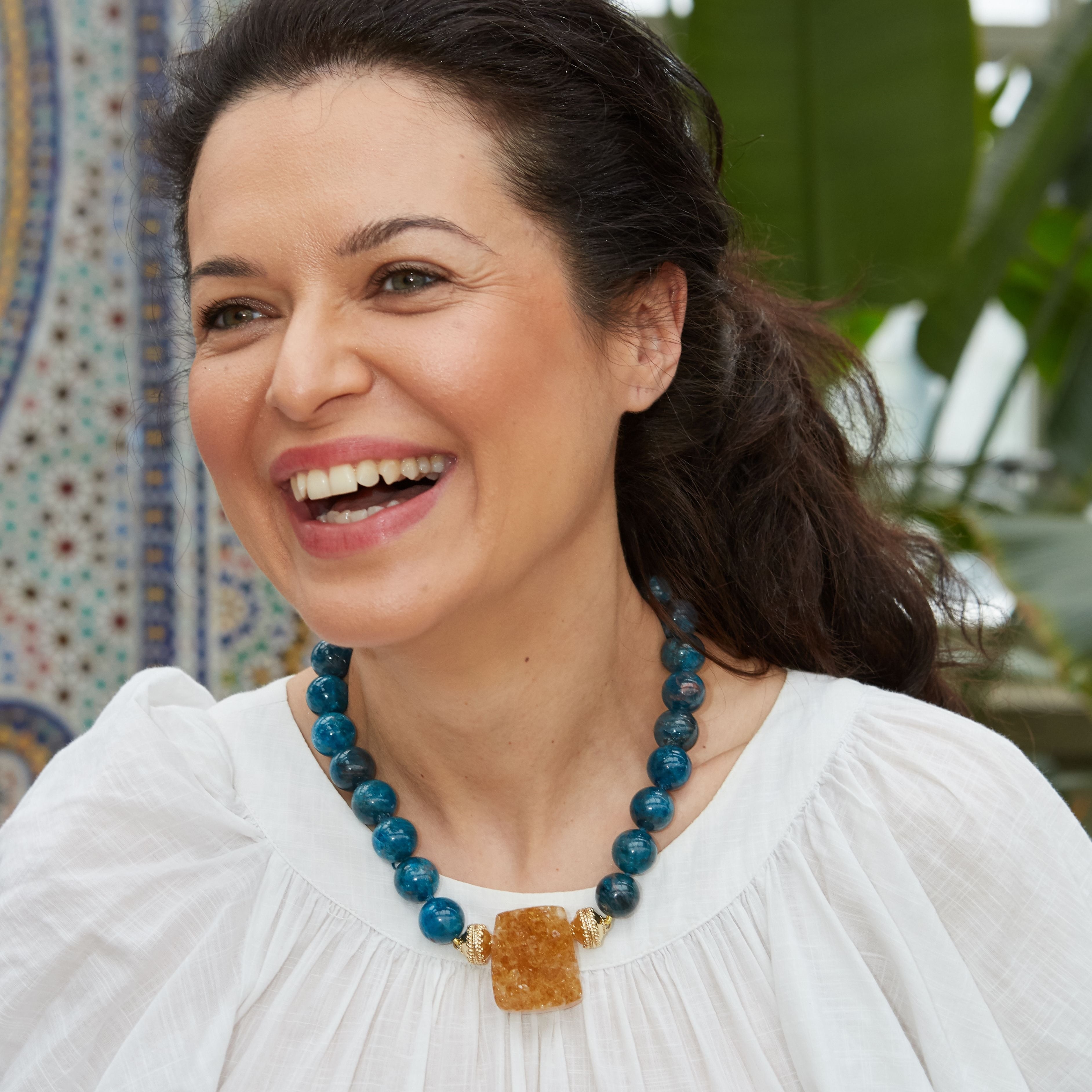 Victoire Blue Apatite 16mm Necklace