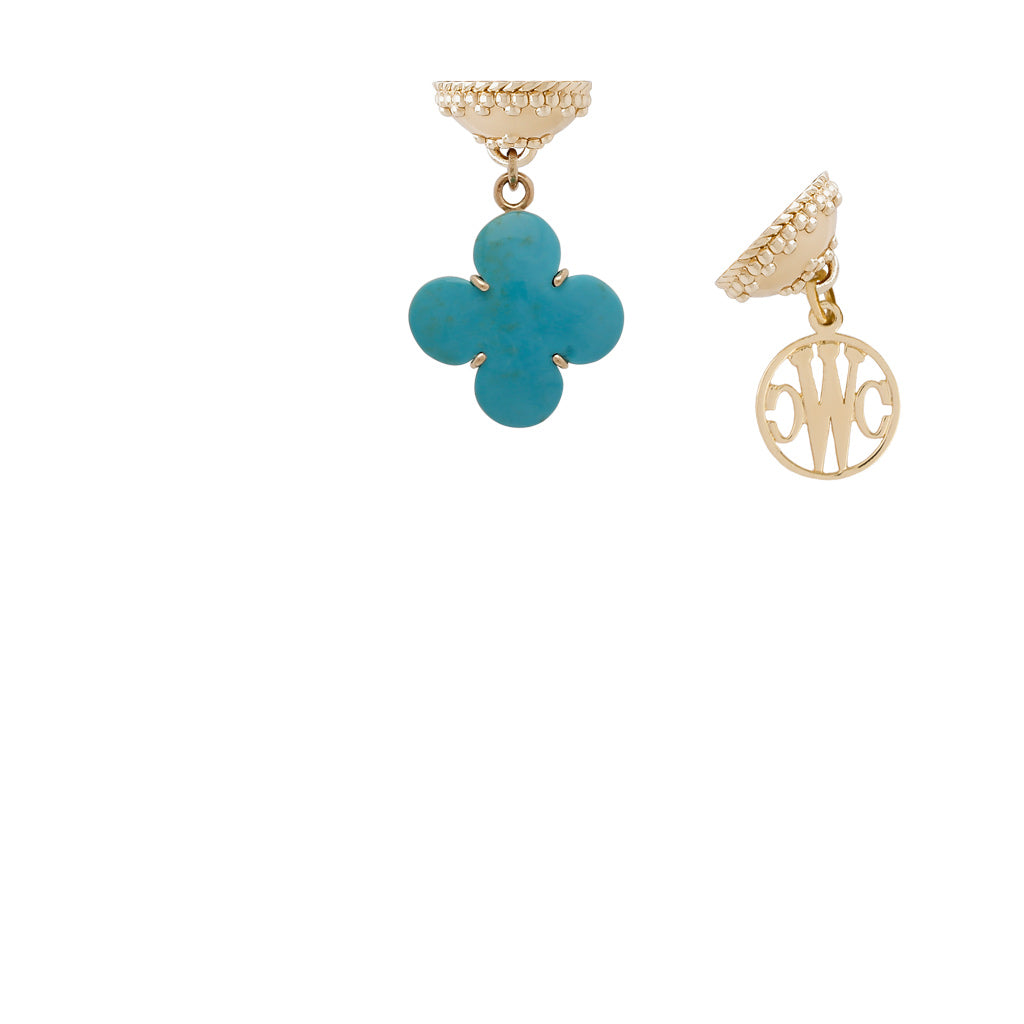 Turquoise Petal Tag