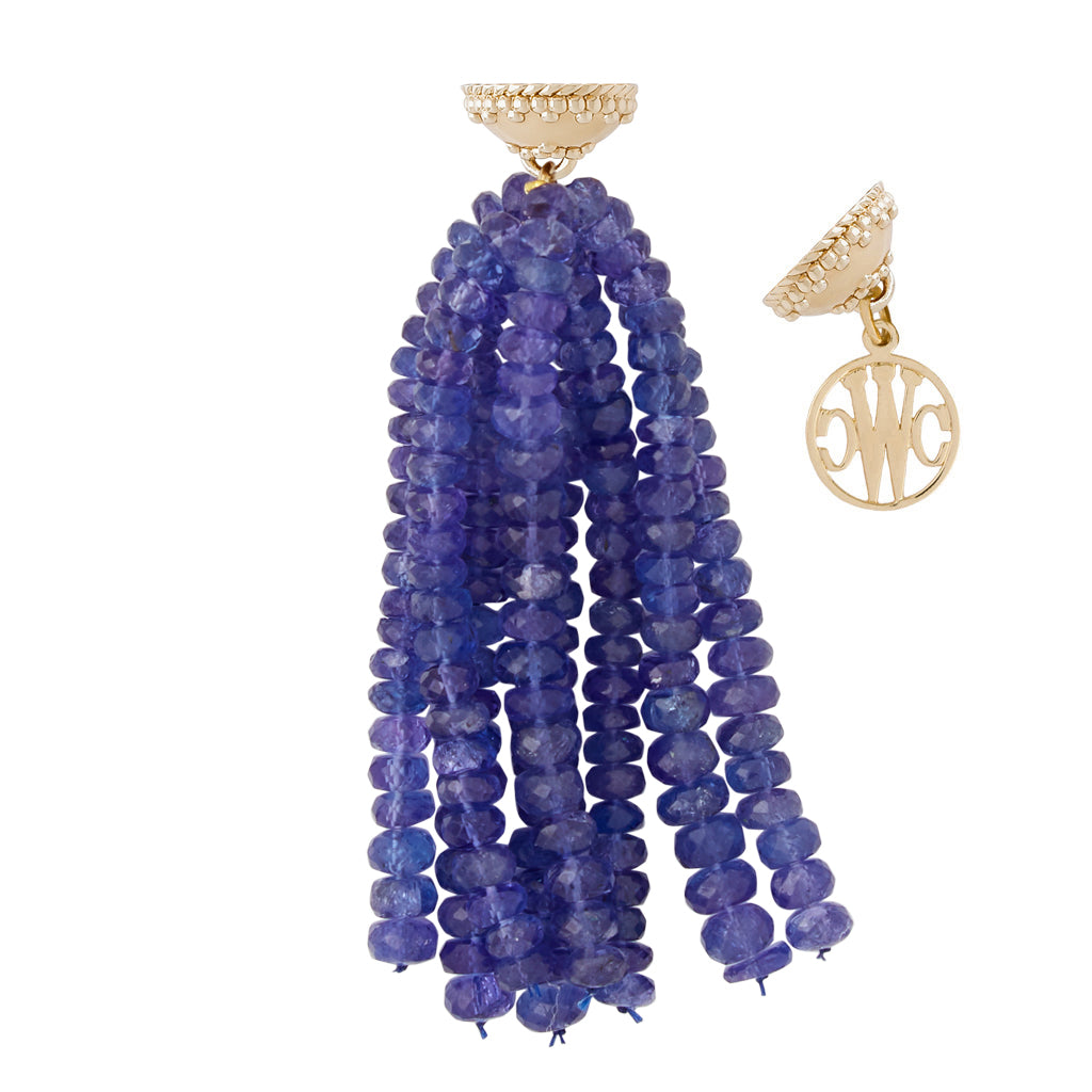 Tanzanite Faceted Rhondelle Tassel
