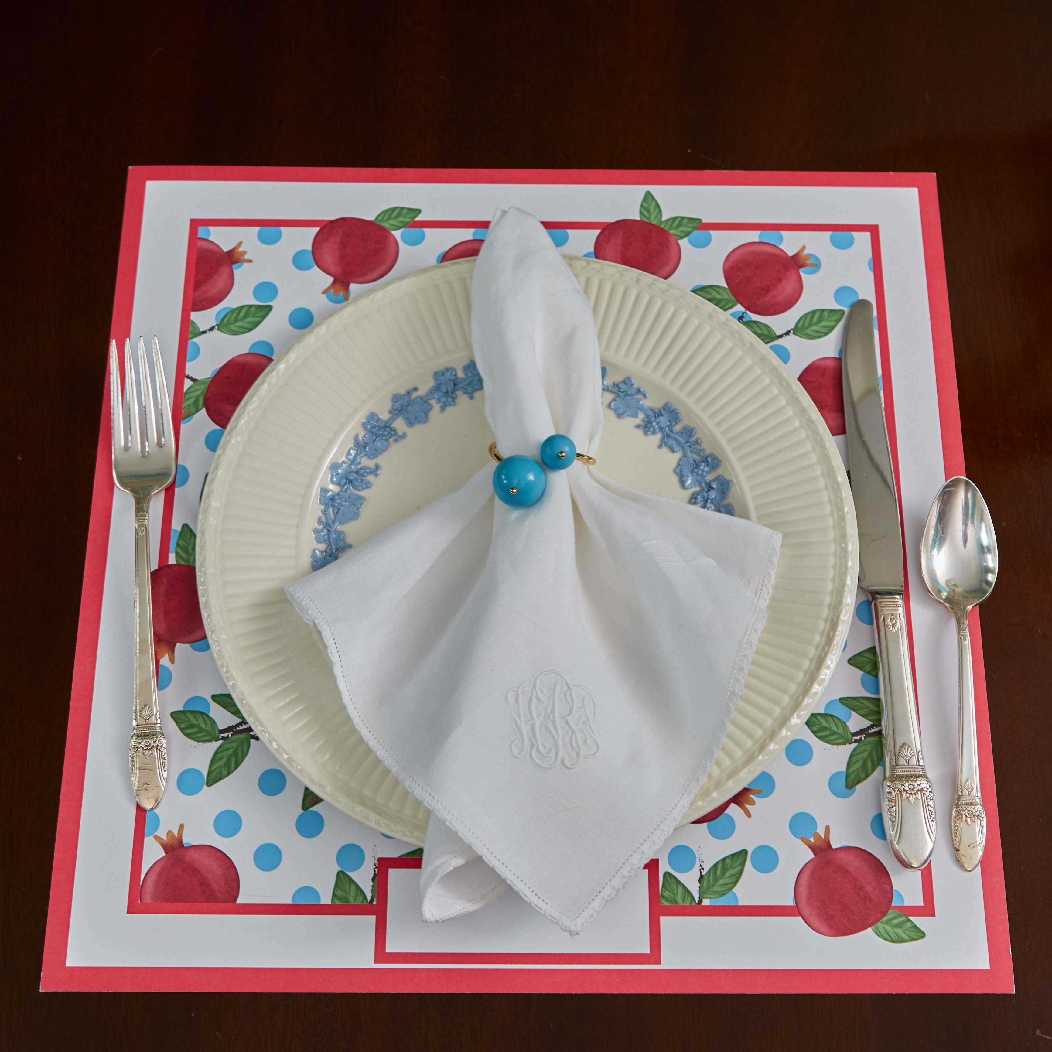 Victoire Mesa Pomegranate Placemats, Set of 12