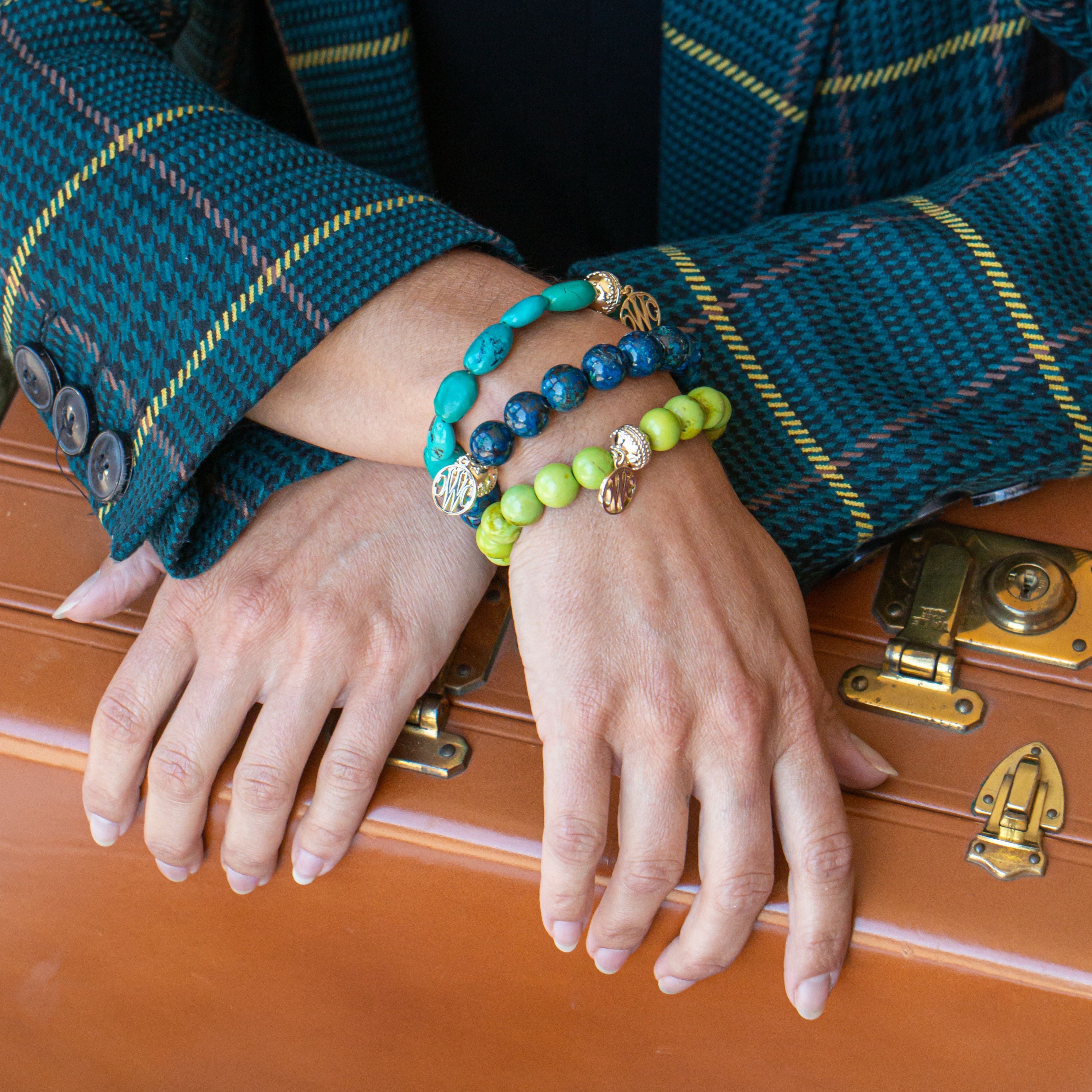 Victoire Green Stretch Bracelet