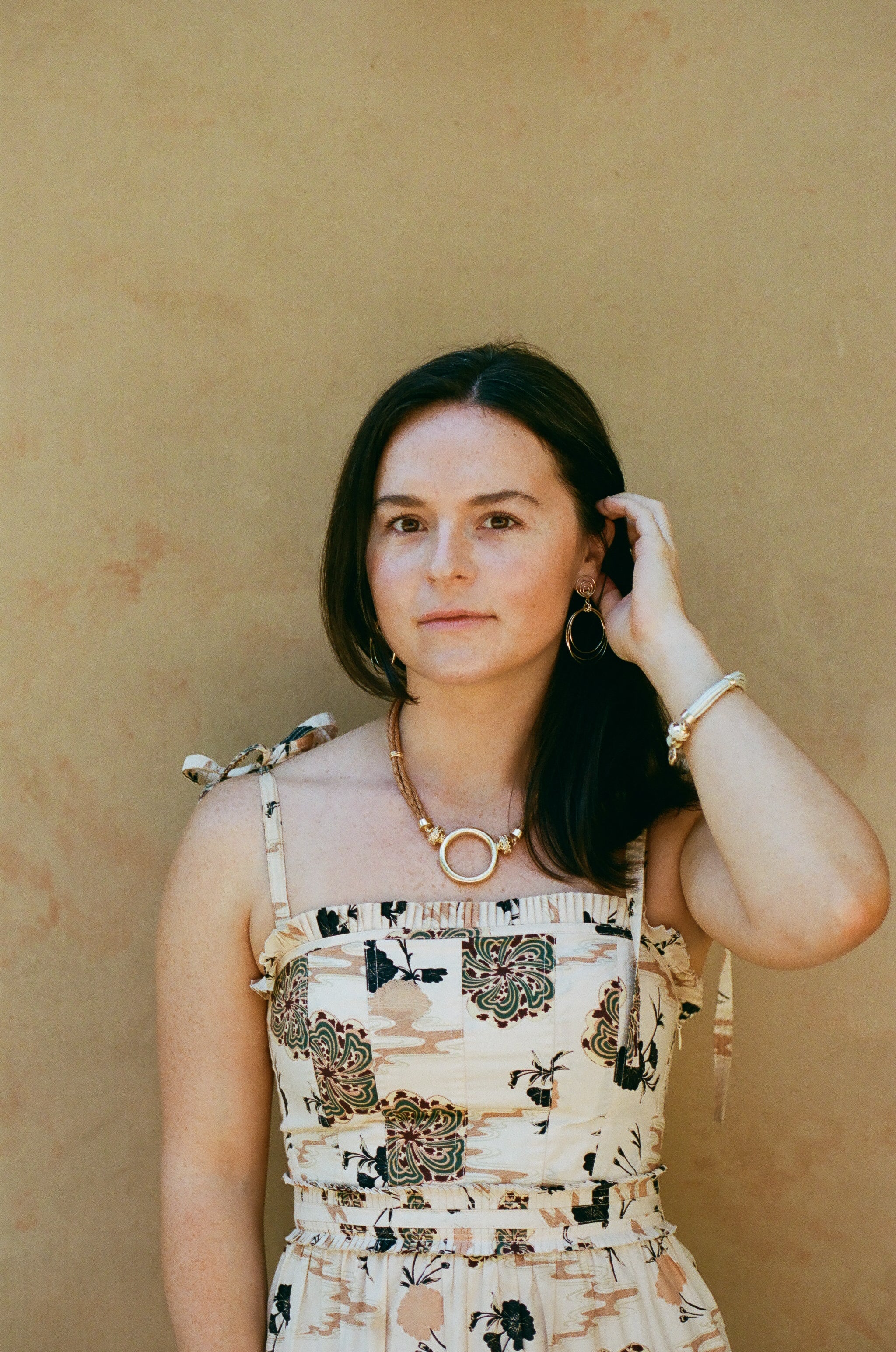 Aspen Braided Leather Almond Necklace