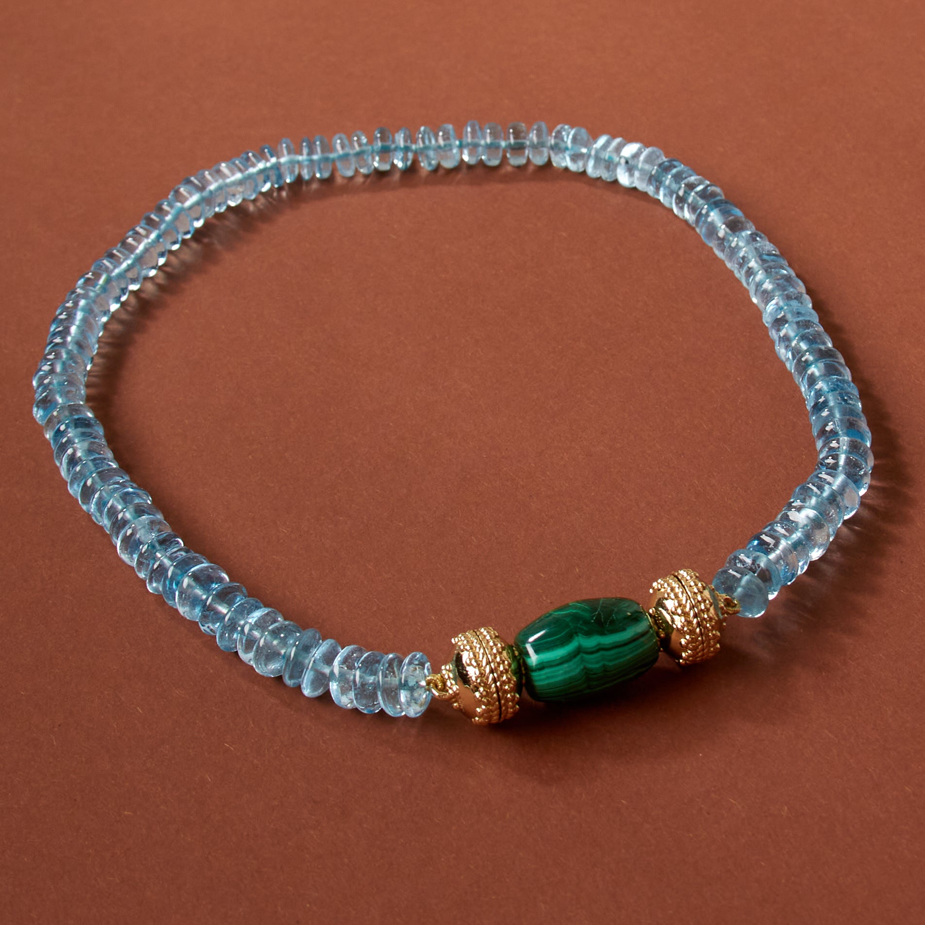 Green Malachite Barrel Centerpiece