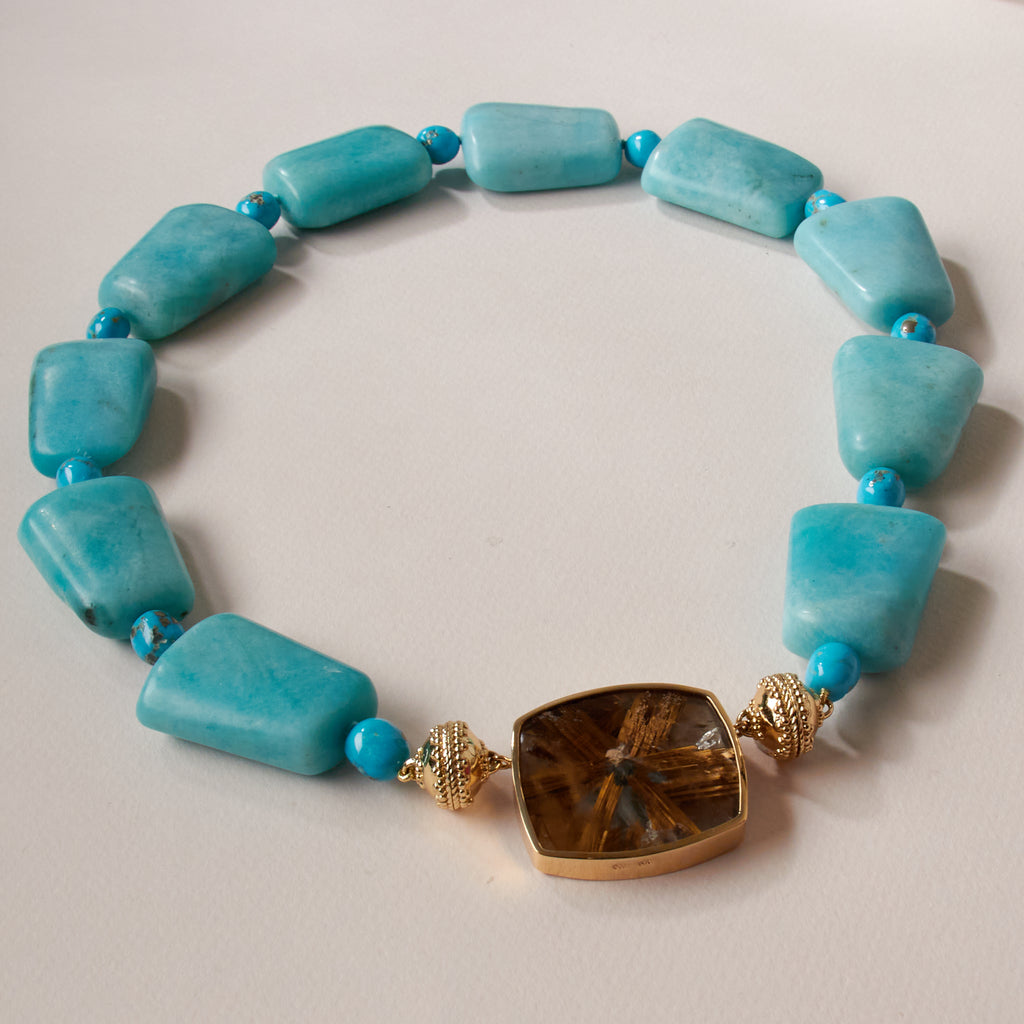 Amazonite and Sleeping Beauty Turquoise Necklace