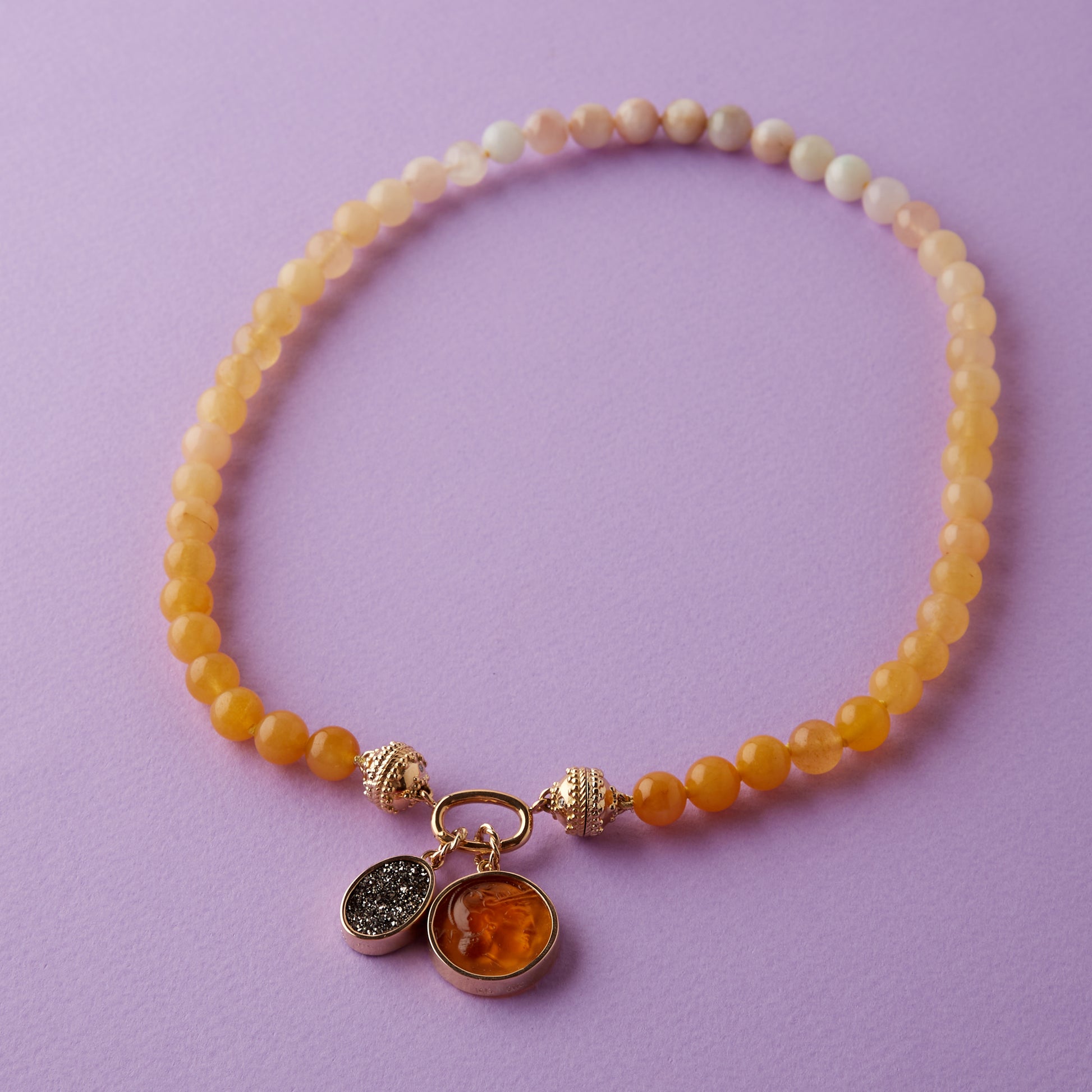 Victoire 8mm Yellow Aquamarine Mini Necklace