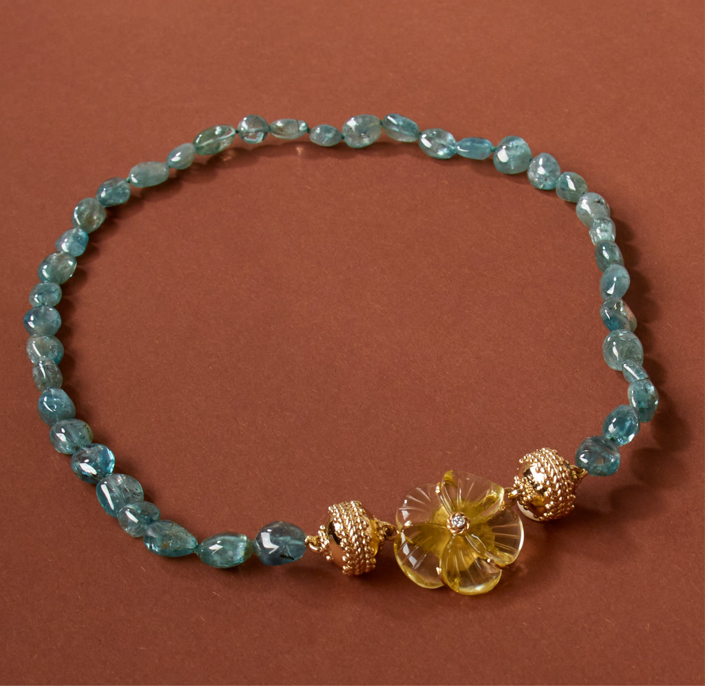 Blue Zircon Necklace