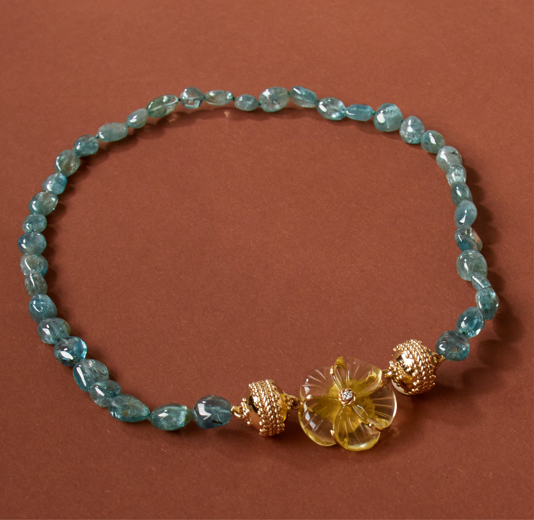 Blue Zircon Necklace