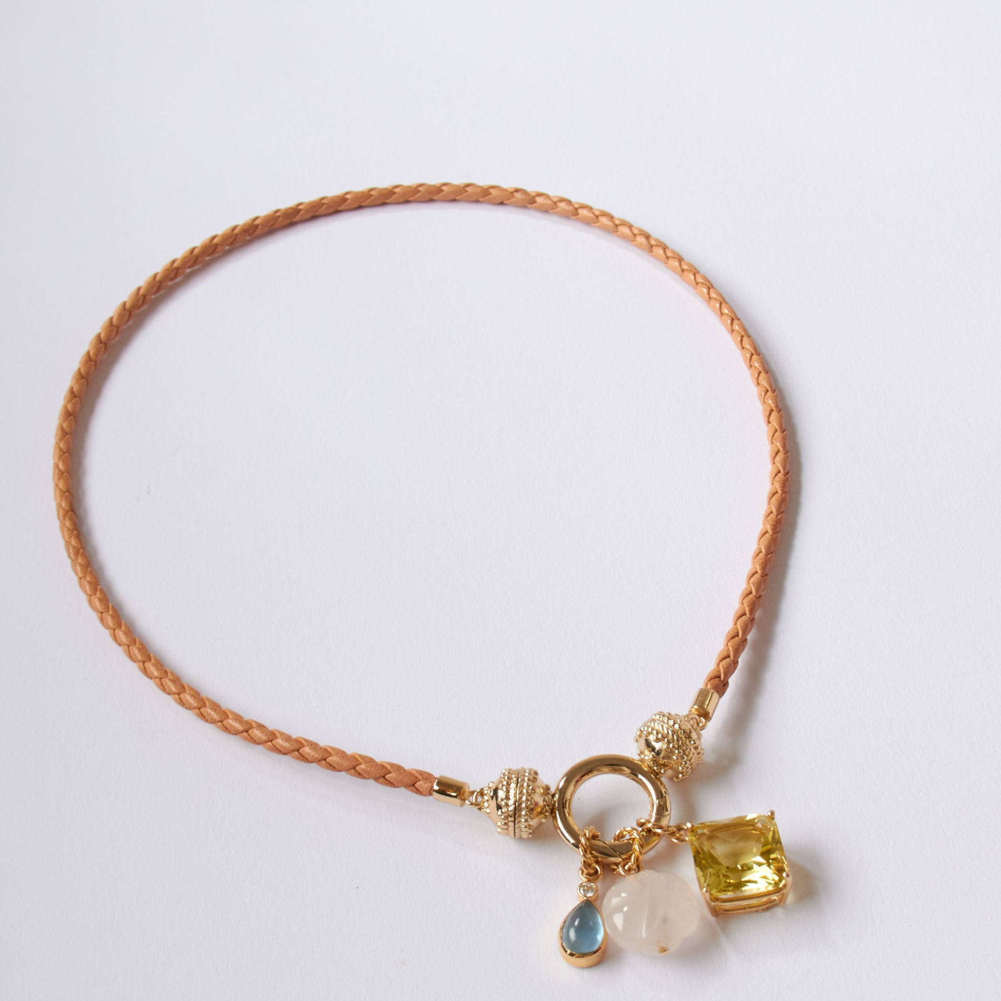 18K Candy Blue Aquamarine Marquis Charm
