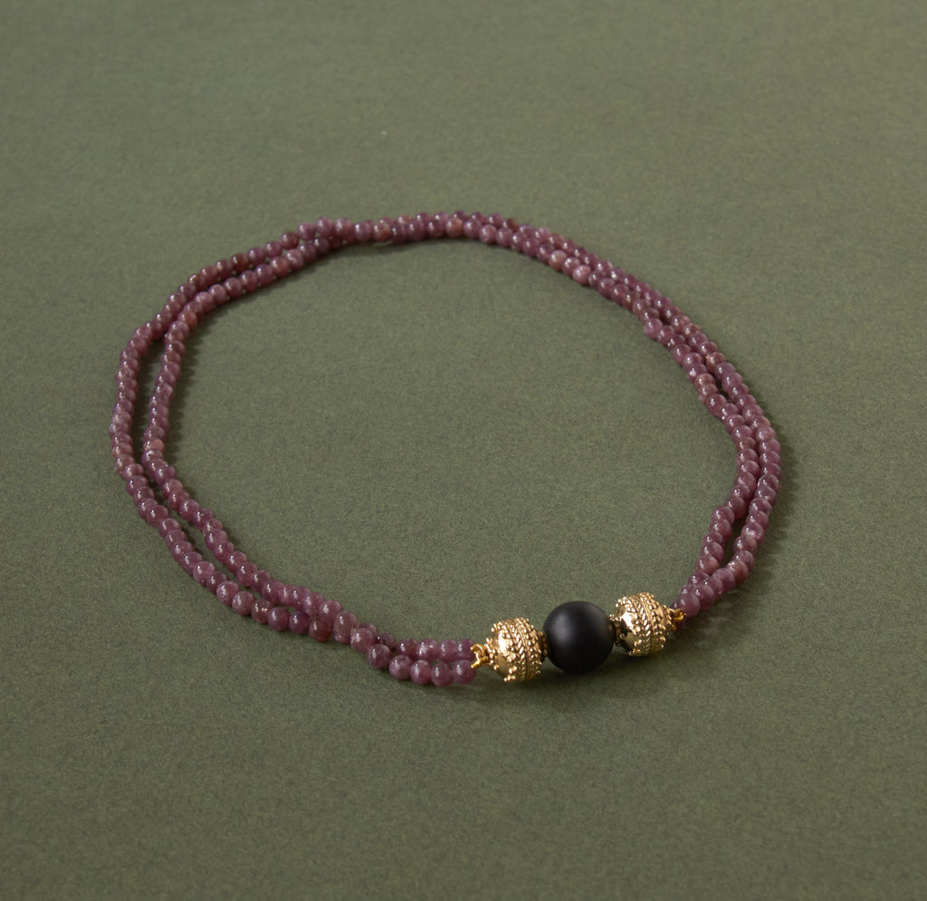Victoire 12mm Matte Black Onyx Mini Centerpiece