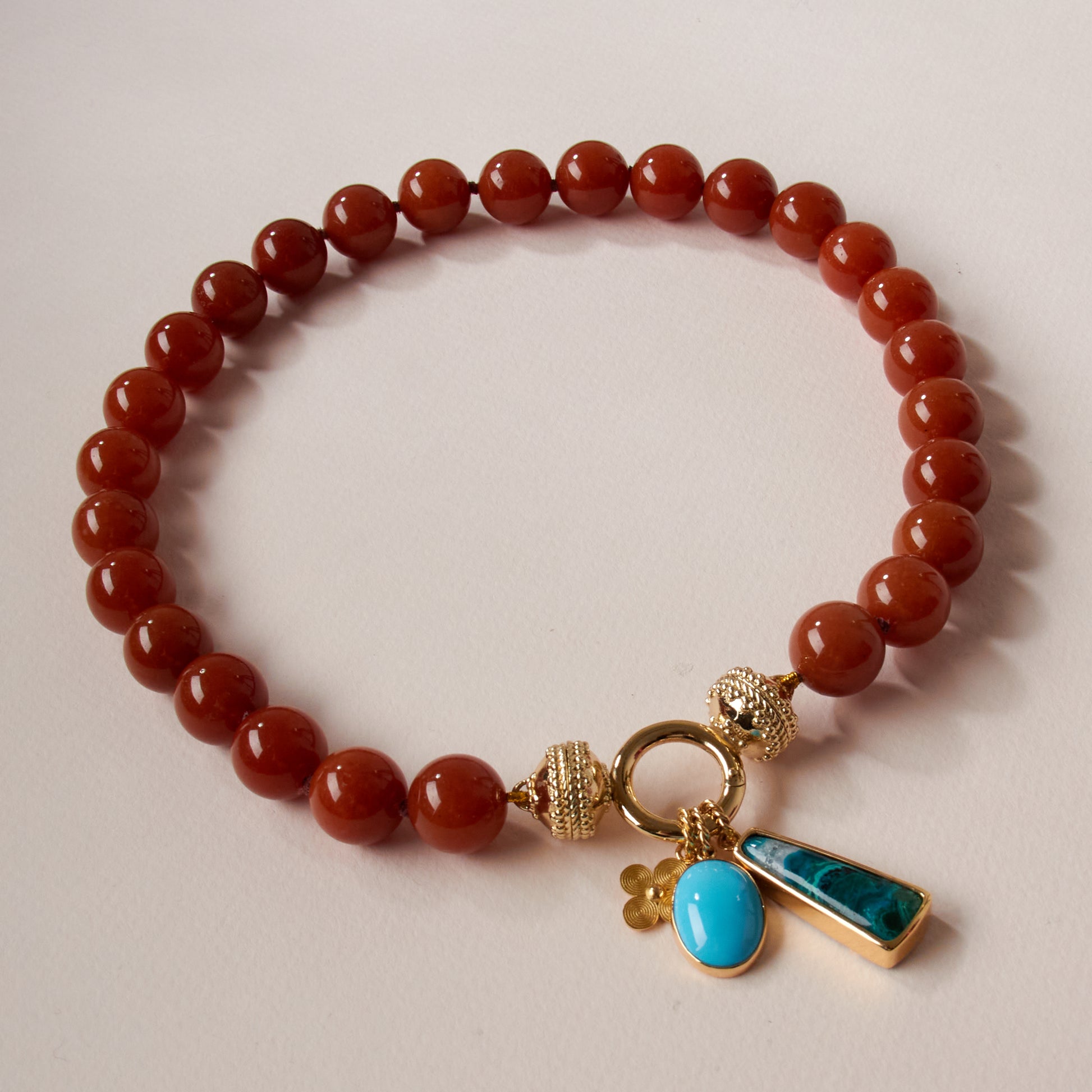 Victoire 14mm Red Aventurine Necklace