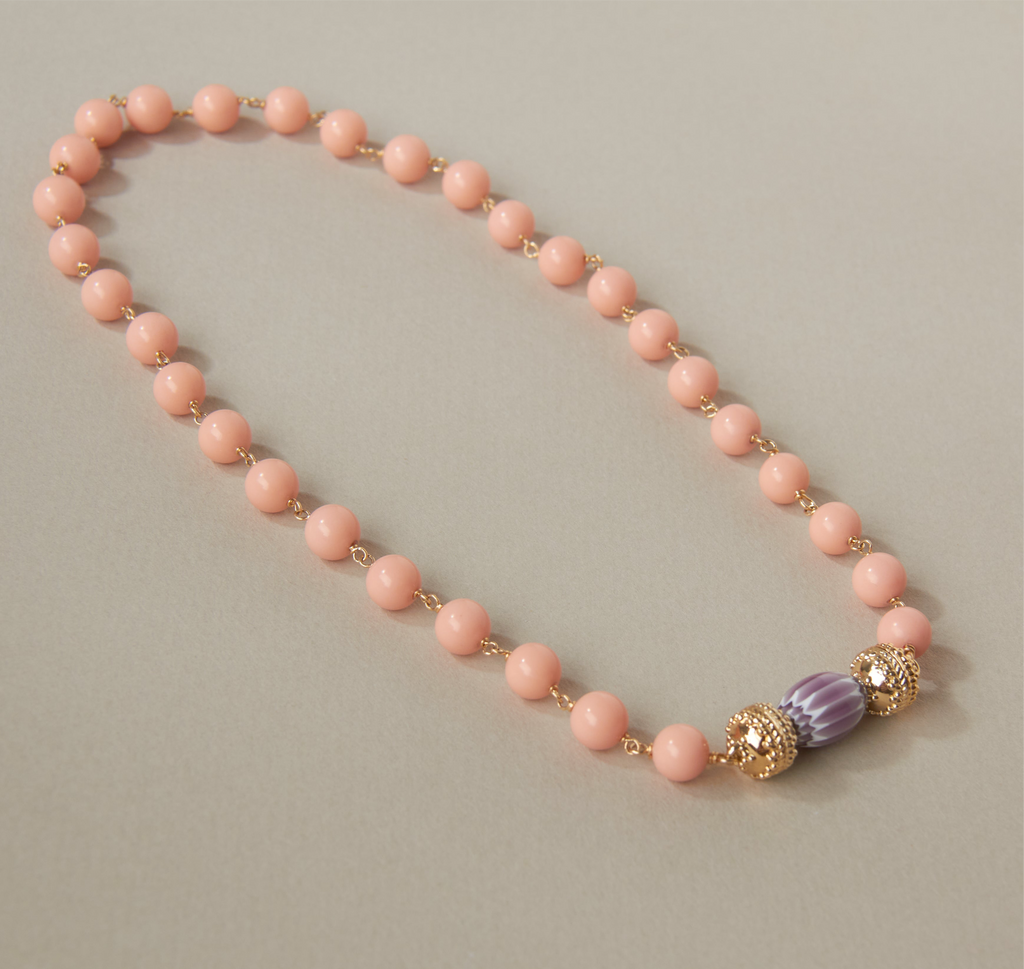 Lavender African Glass Chevron Mini Centerpiece