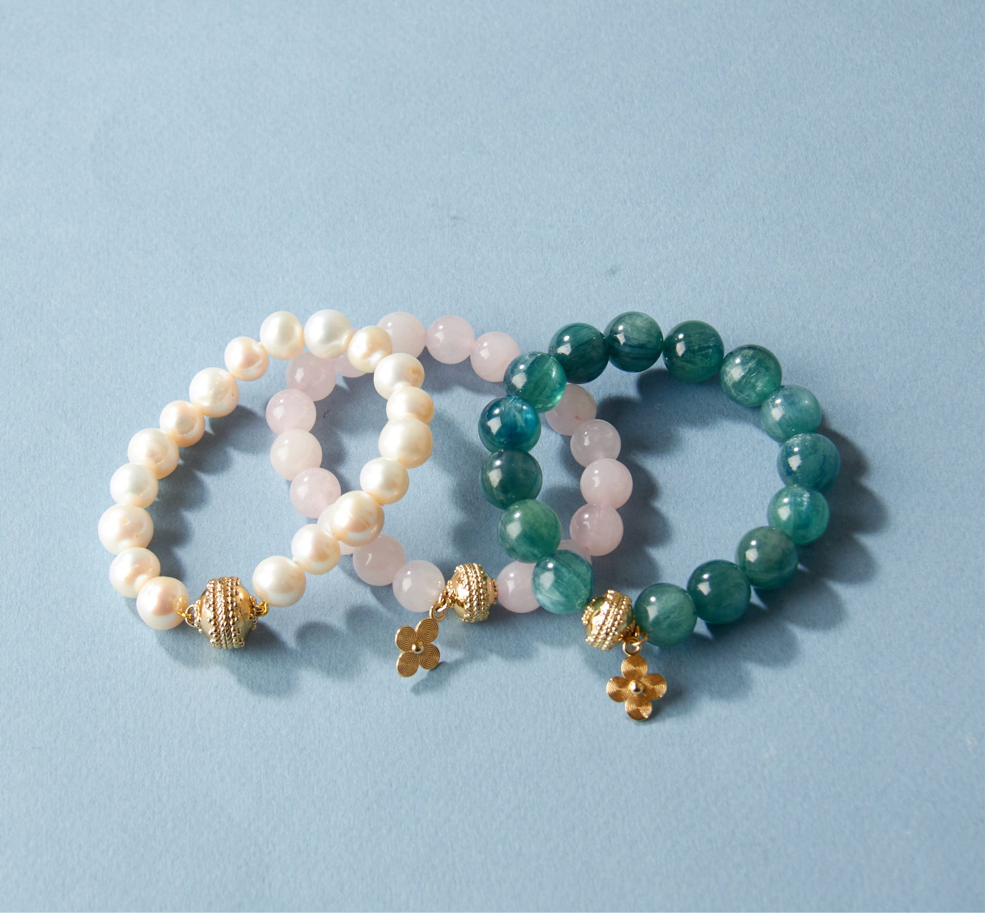 Victoire 10mm Rose Quartz Stretch Bracelet