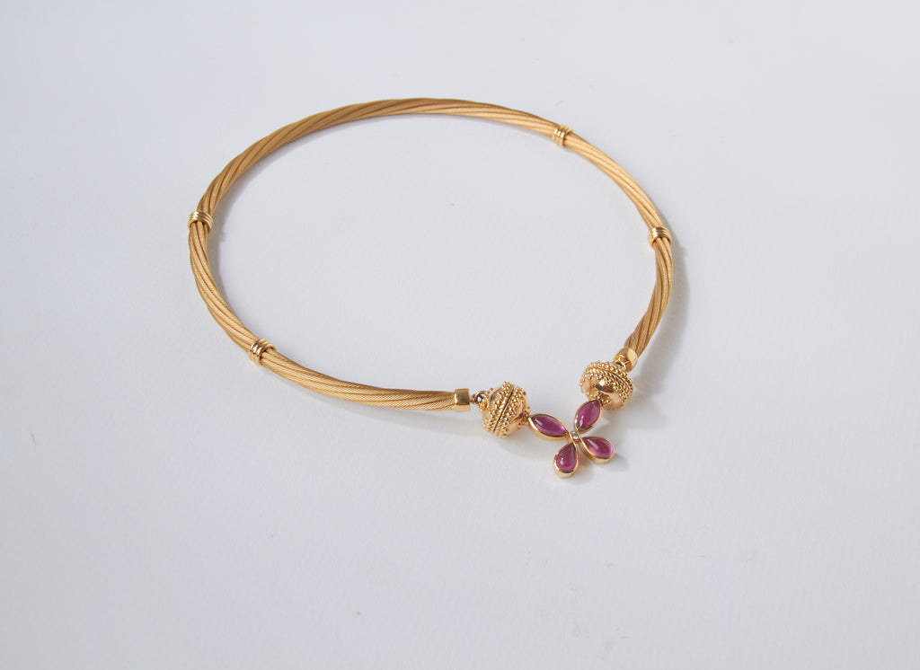 18K Candy Pink Tourmaline Rubellite Butterfly Centerpiece