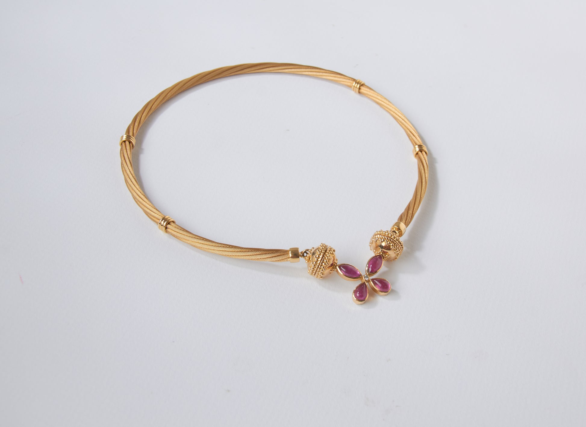 18K Candy Pink Tourmaline Rubellite Butterfly Centerpiece