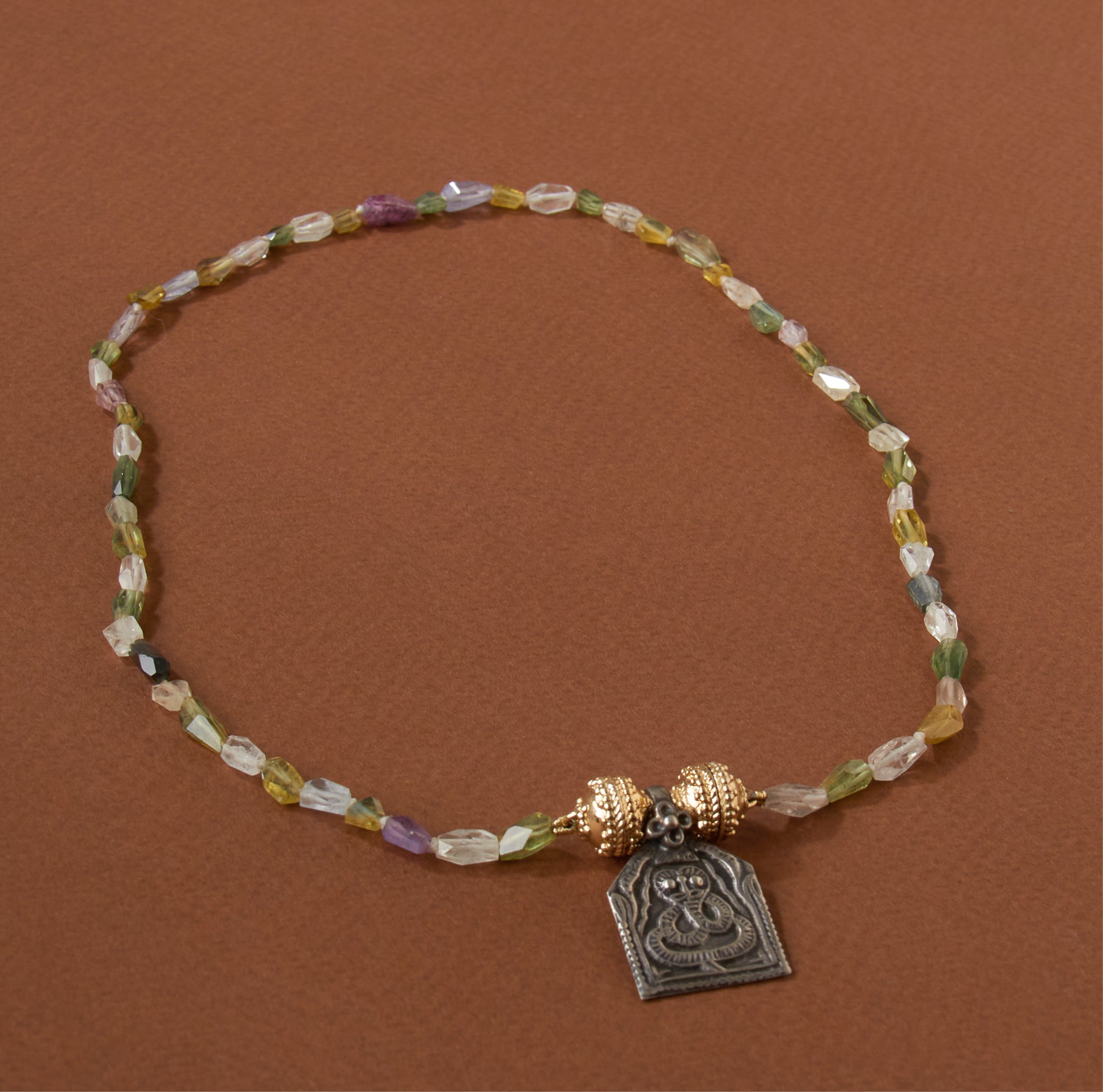 Multicolor Faceted Sapphire Mini Necklace