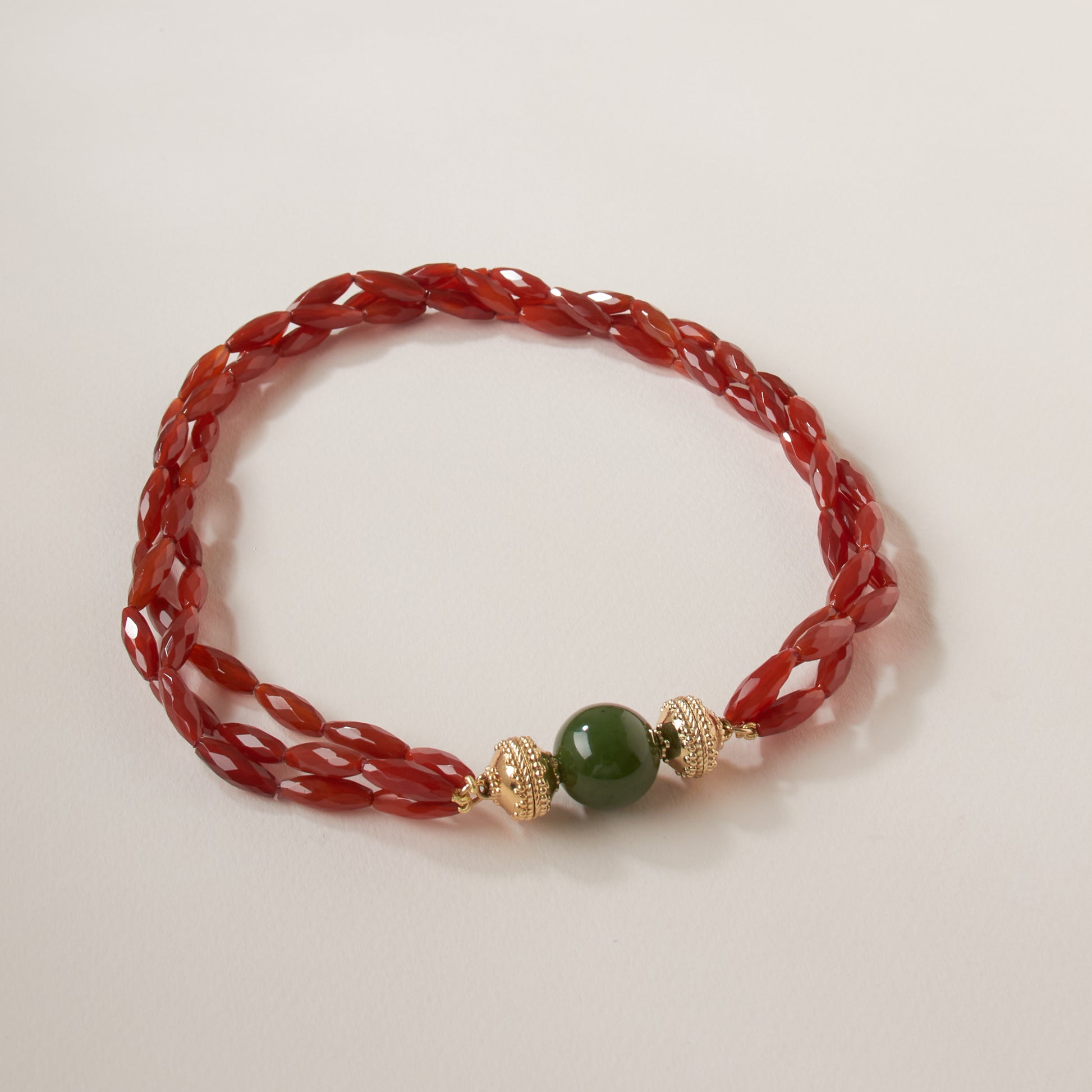 Nancy Faceted Carnelian Multi-Strand Necklace