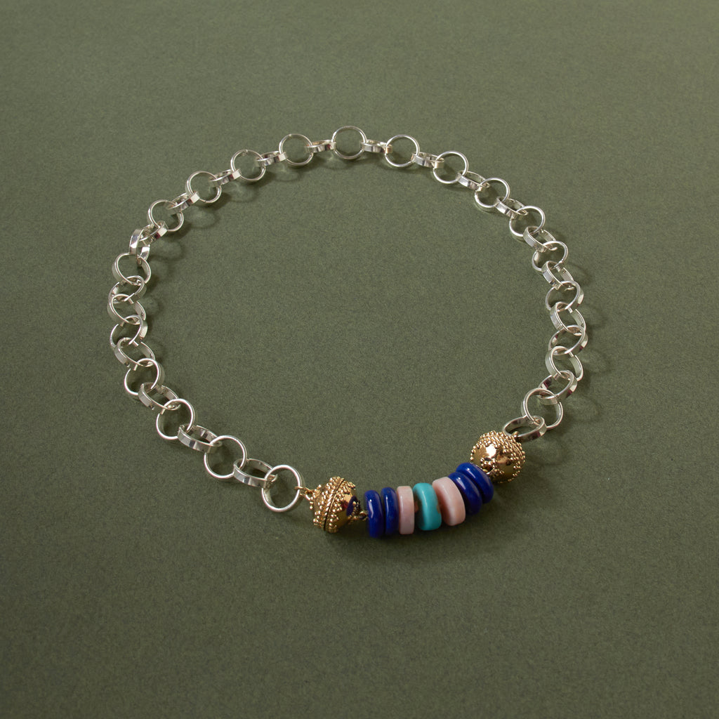 Sterling Silver Round Link Chain Necklace