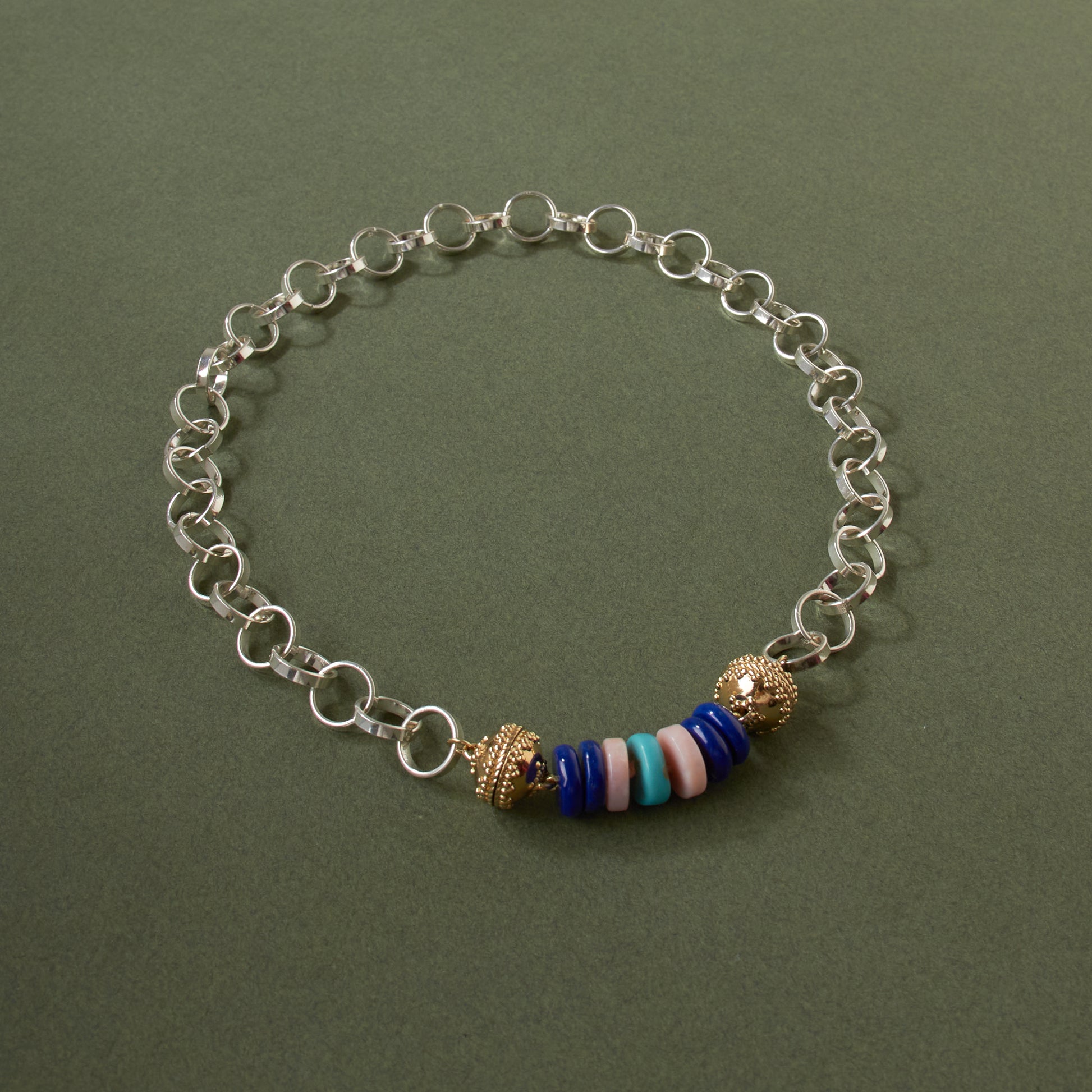 Sterling Silver Round Link Chain Necklace