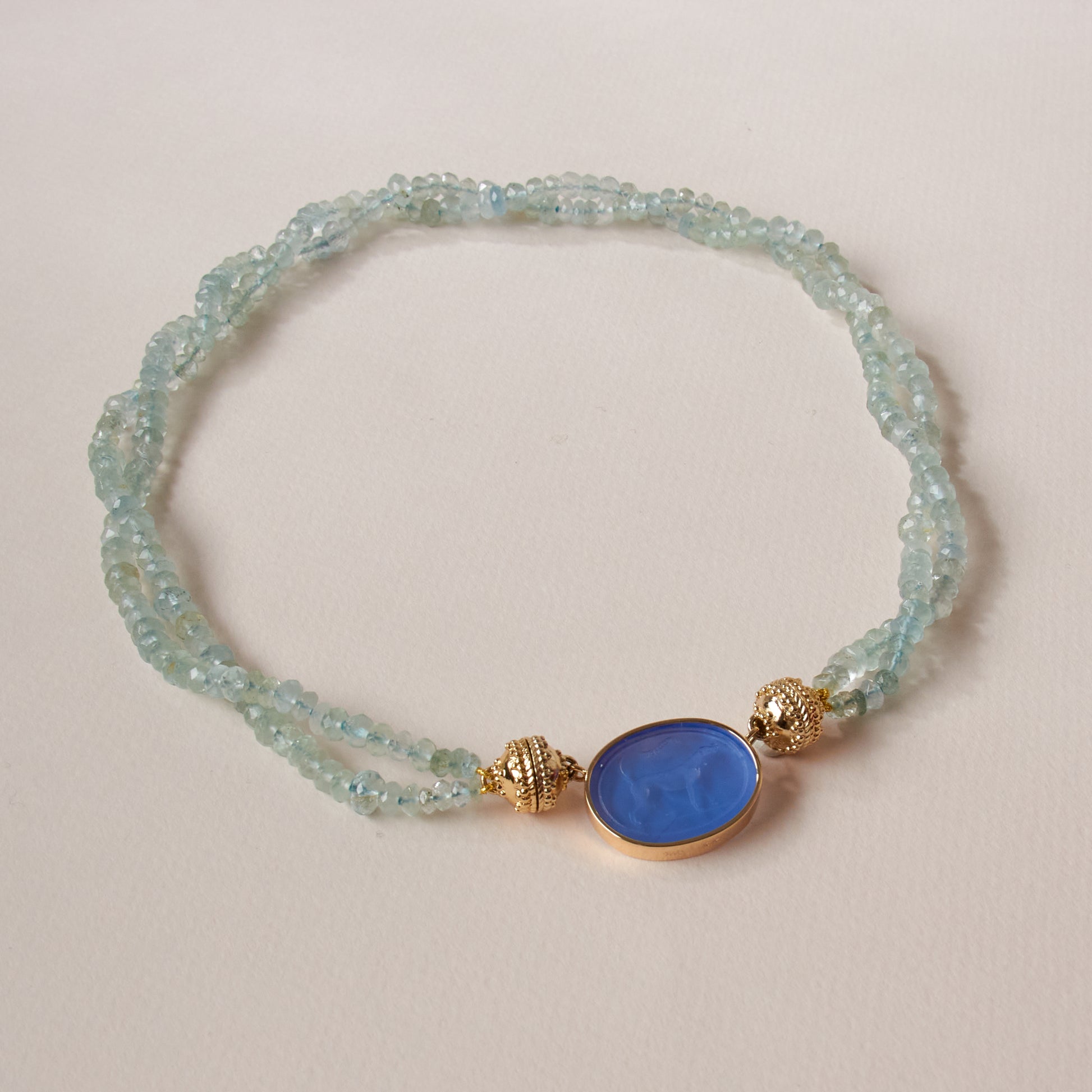 Wolfhound Blue Topaz Chiara Glass Mini Centerpiece